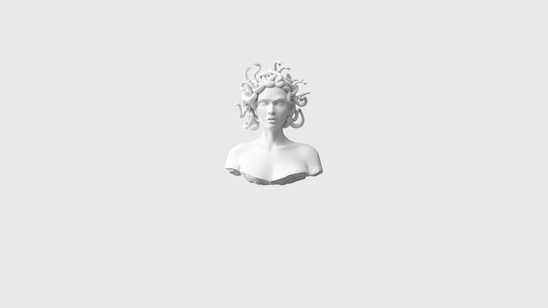Minimalistisk estetisk Medusa-byste til datamaskin Bakgrunner