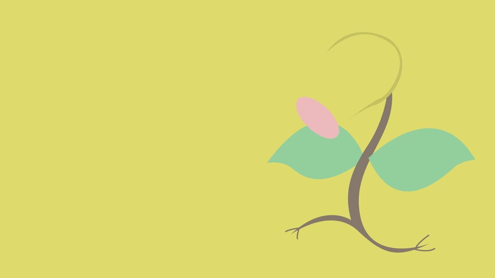 Minimalistisk estetisk skrivebordsbakgrunn med Bellsprout-tegning Bakgrunner