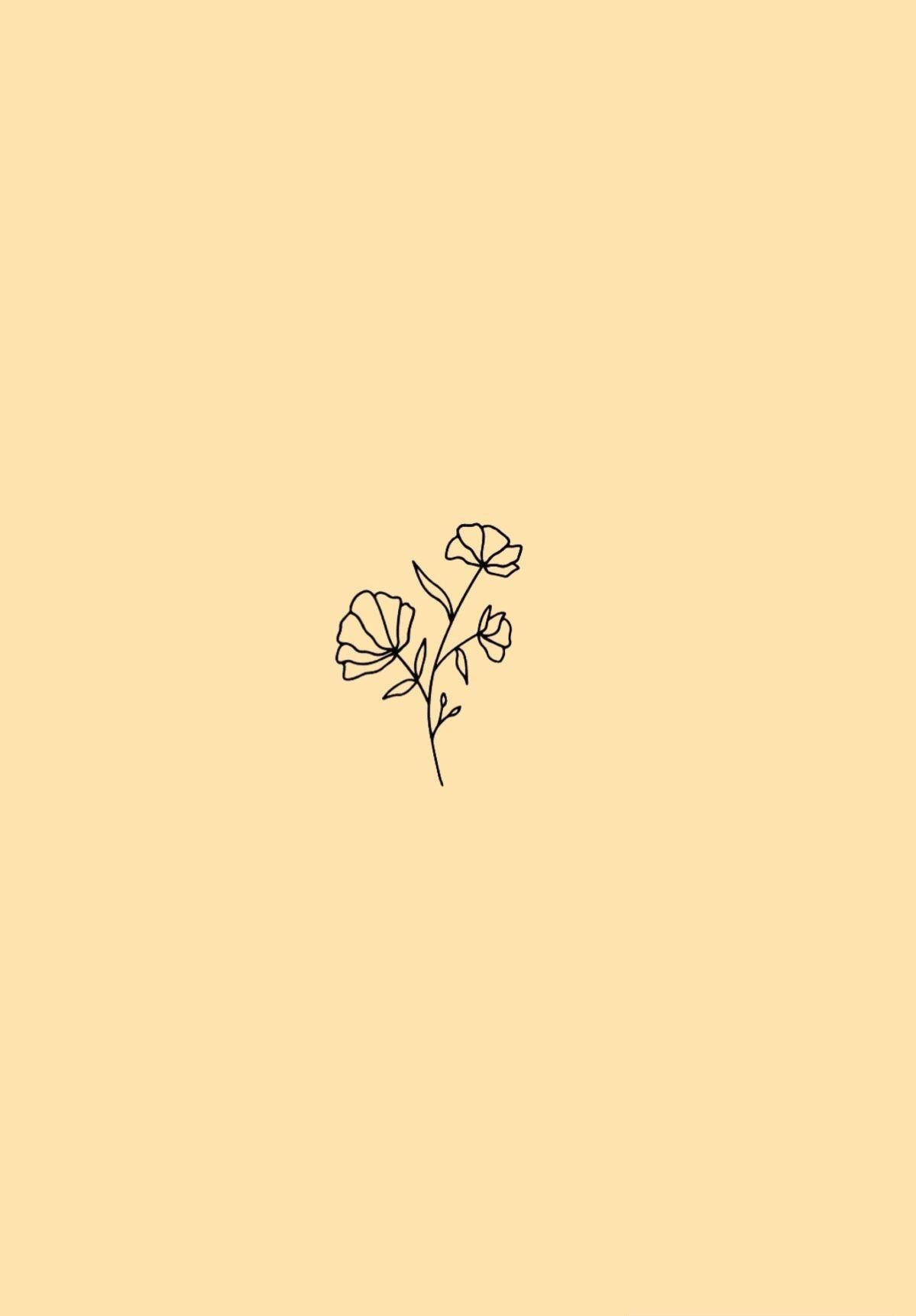 Minimalistisk estetisk blomstermønsterkunst Bakgrunner