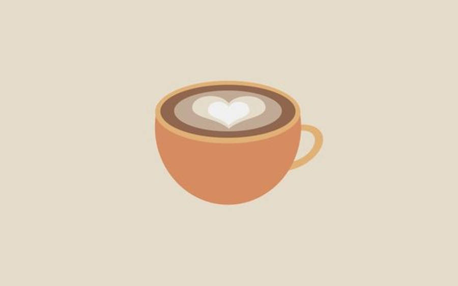 Minimalistisk estetisk kopp cappuccino Bakgrunner