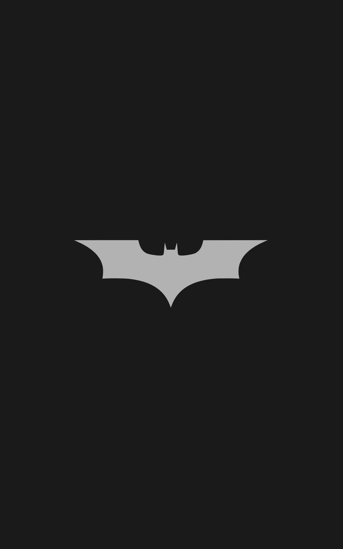 Minimalistisk grå Batman-logo iPhone Bakgrunner