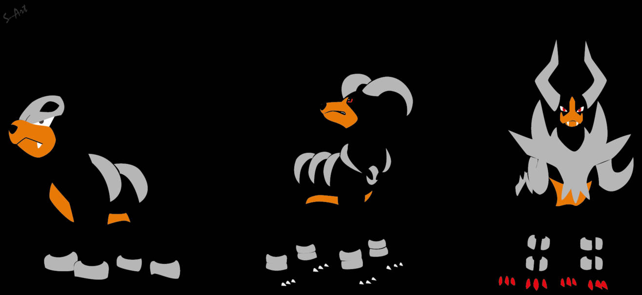 Minimalistisk Houndoom Evolusjonslinje Bakgrunner