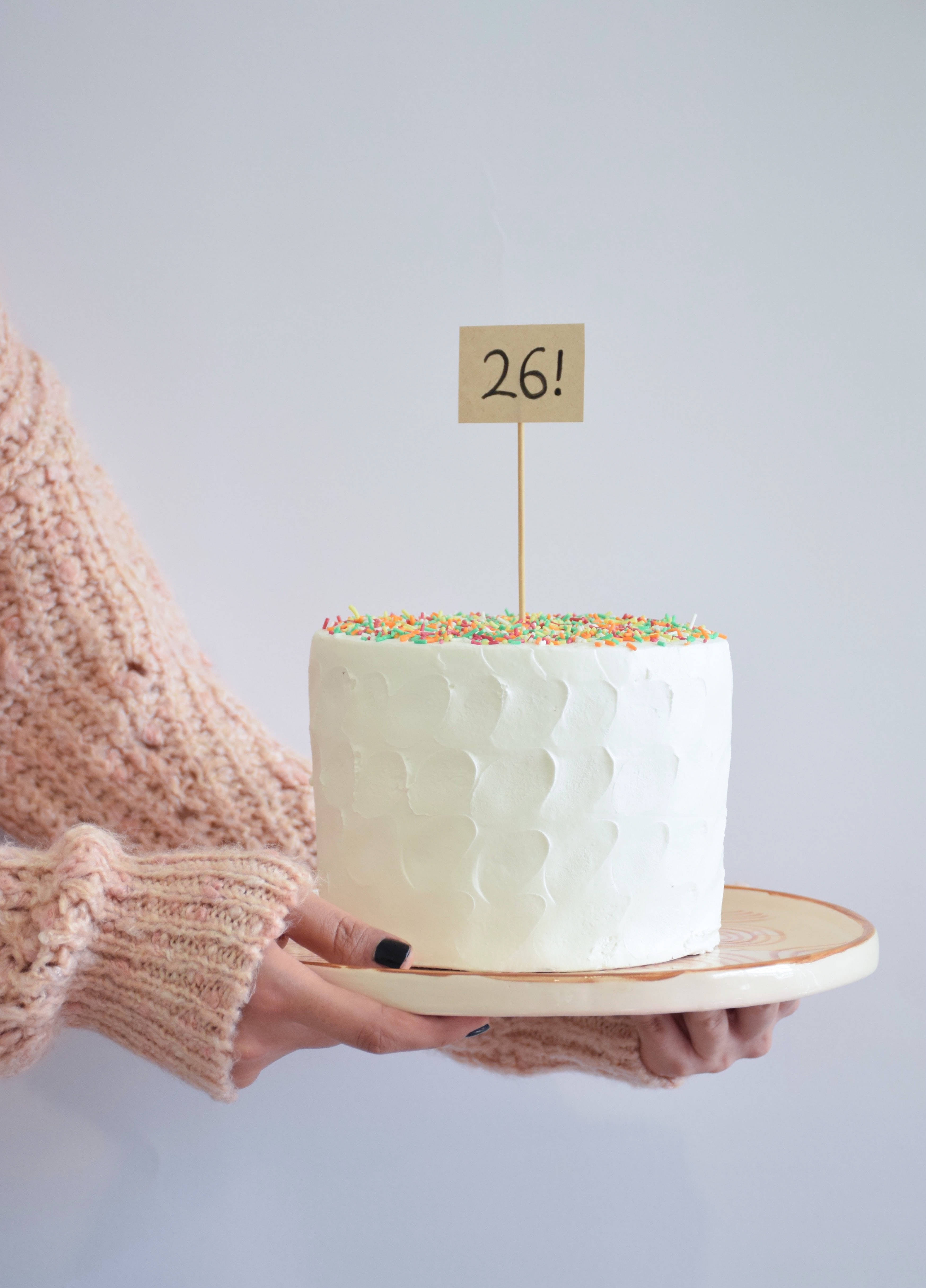 Minimalistisk Hvit Kake Bakgrunner