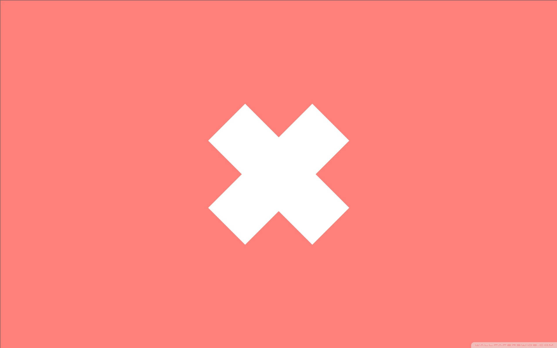 Tegneserie hvit X minimalistisk bakgrunn