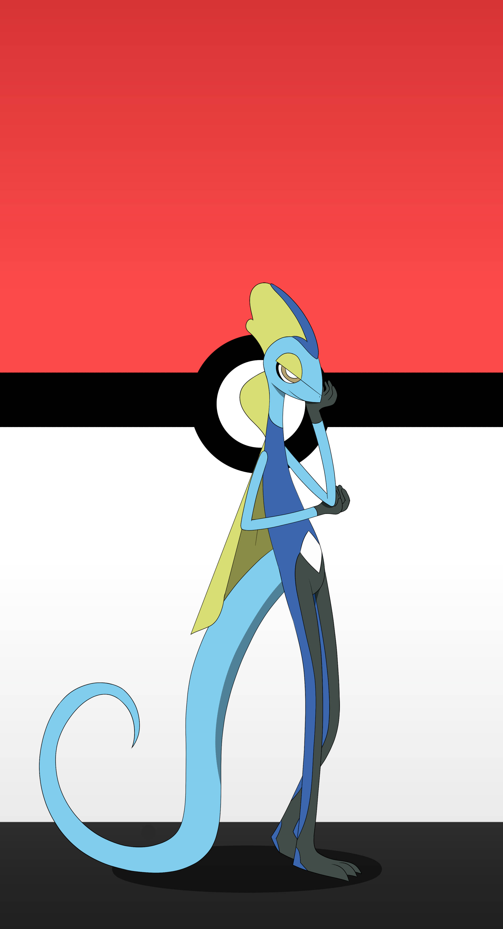 Minimalistisk Inteleon Poké Ball Bakgrunn. Bakgrunner