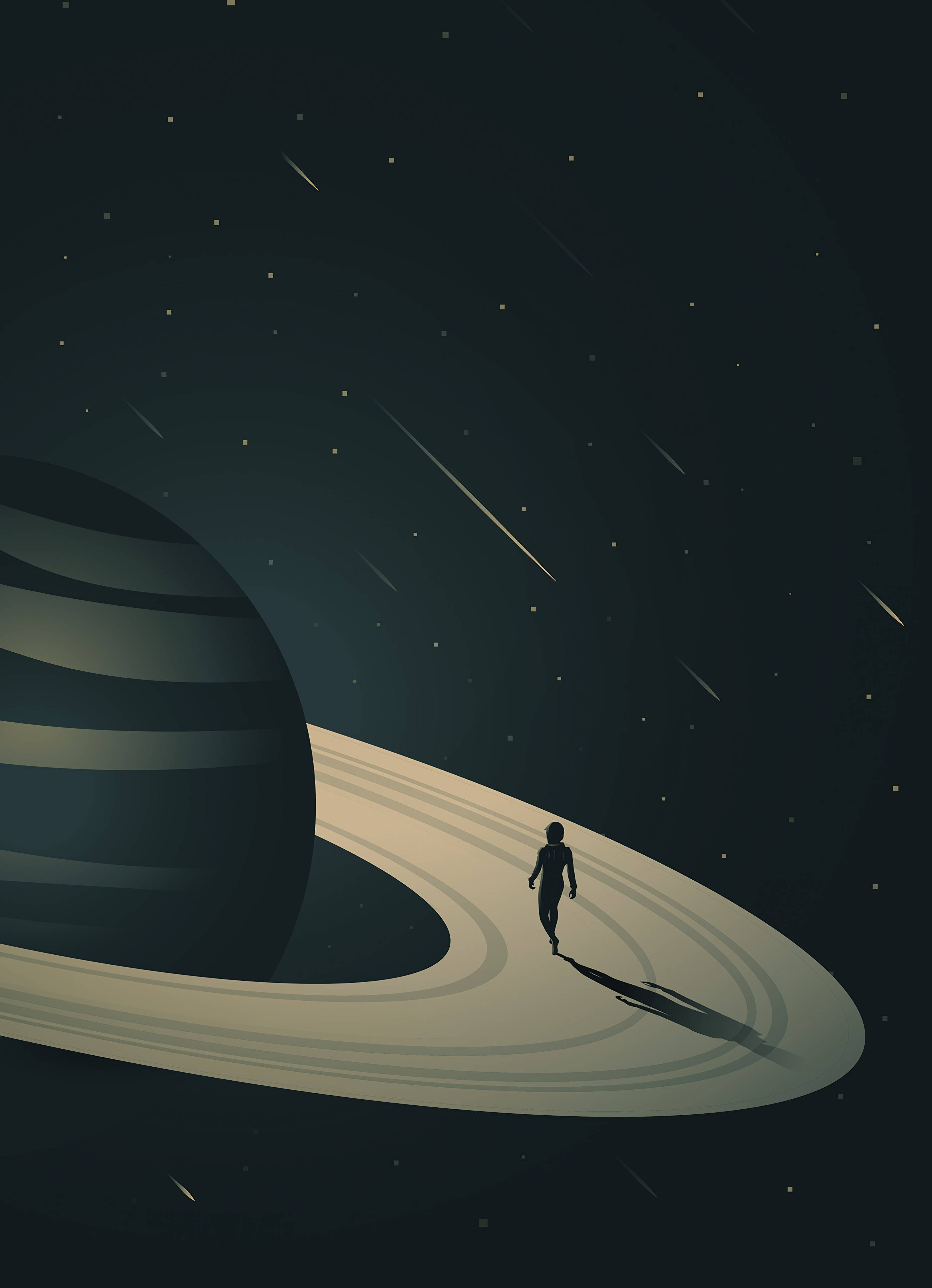 Minimalistisk Jupiter-tegneserie Bakgrunner