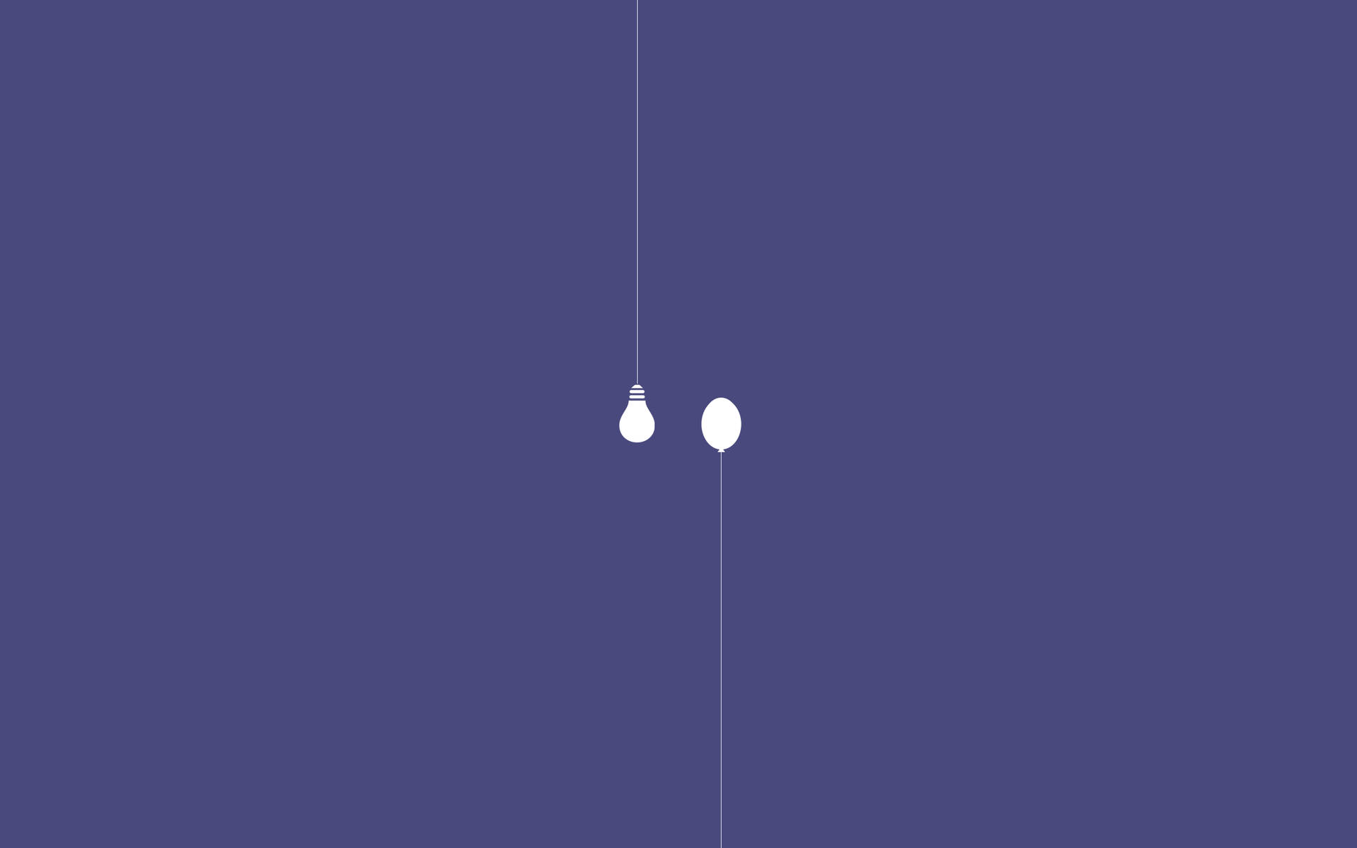 Lyspære og ballong minimalistisk bakgrunn