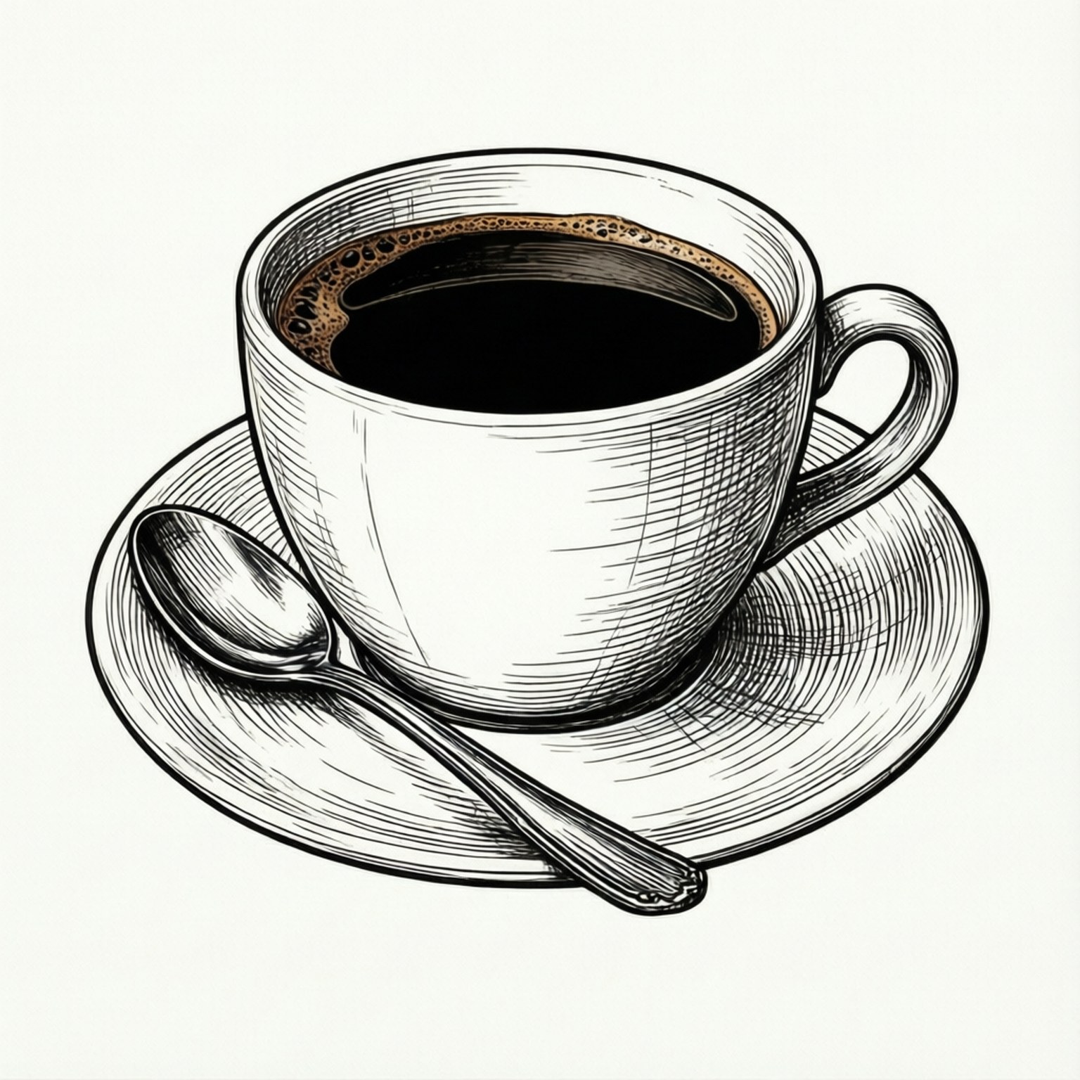 Minimalistisk Linjekunst Kaffe Bakgrunner