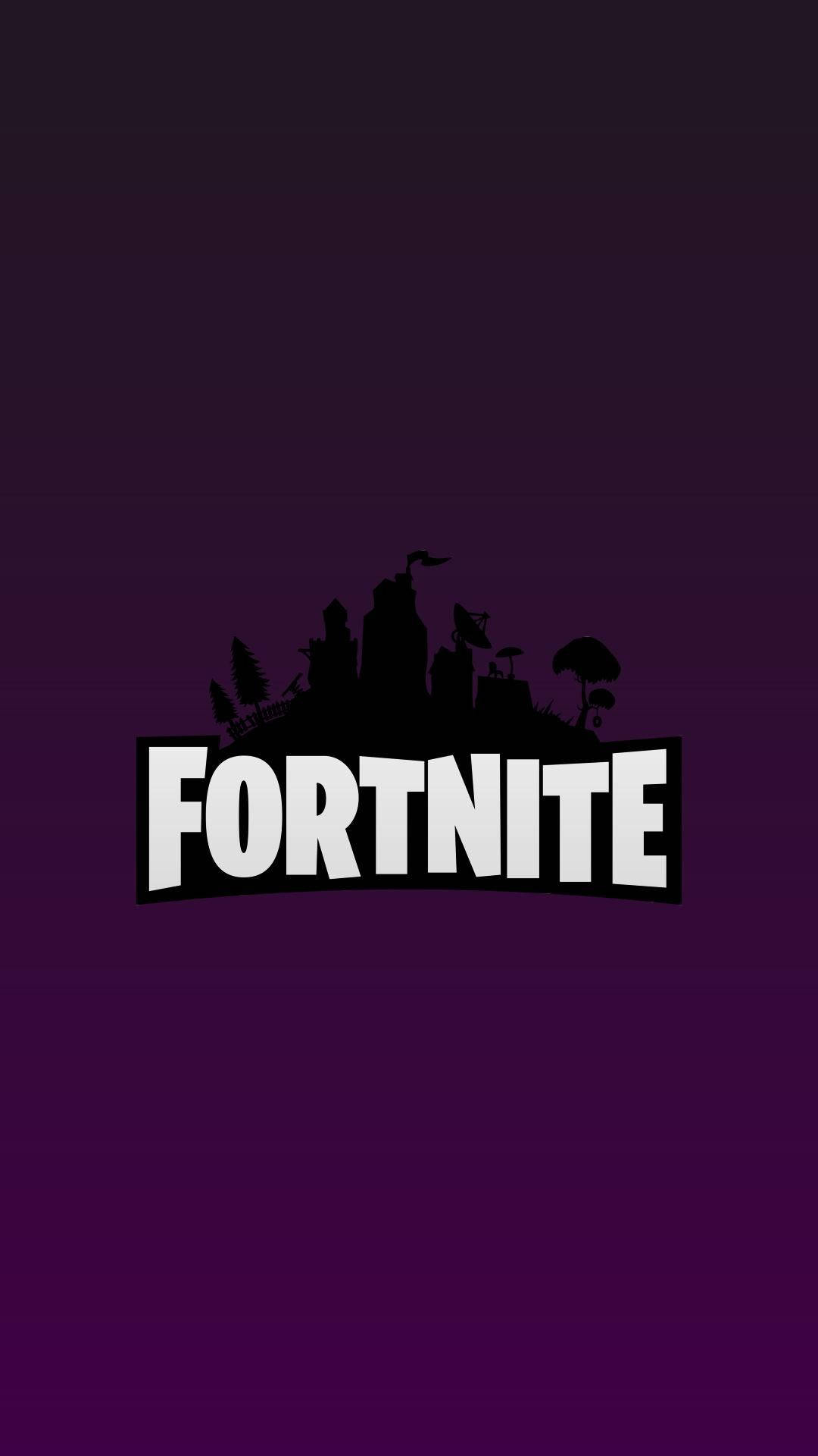 Fortnite-logo på lilla bakgrunn bakgrunnsbilde.