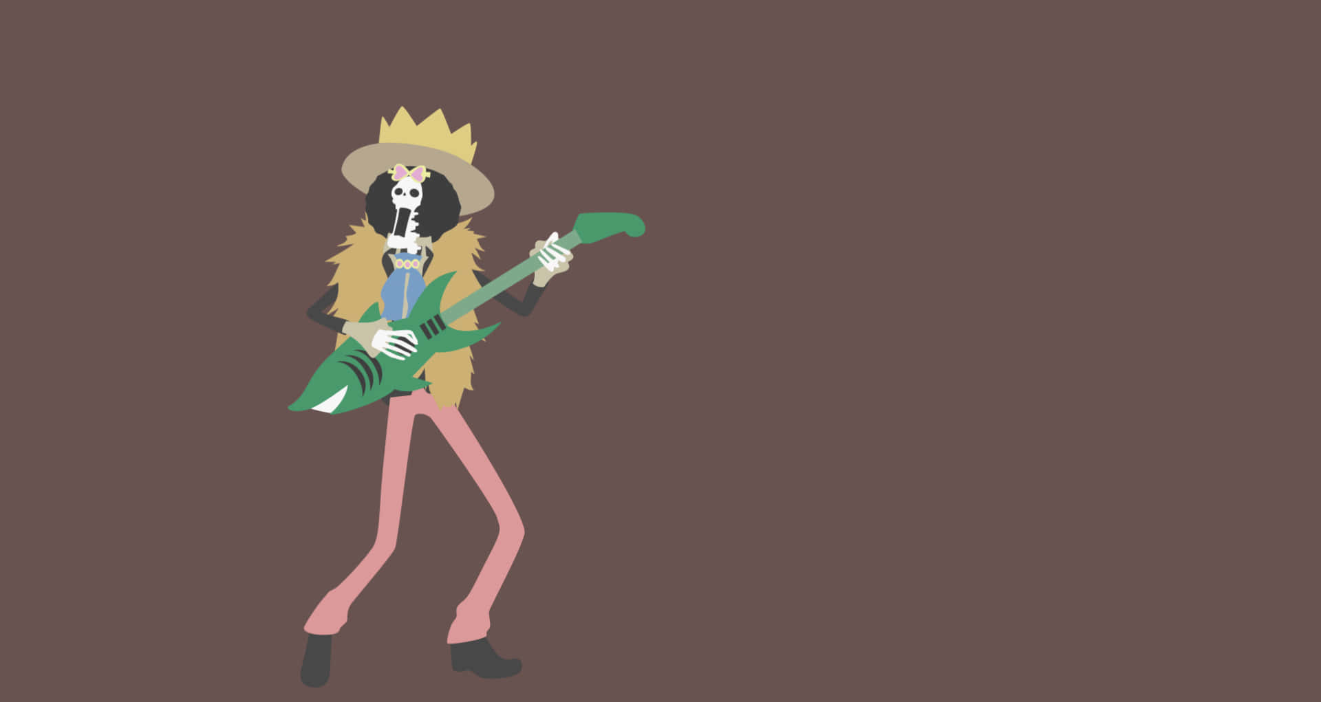 Minimalistisk One Piece Soul King Brook Bakgrunner