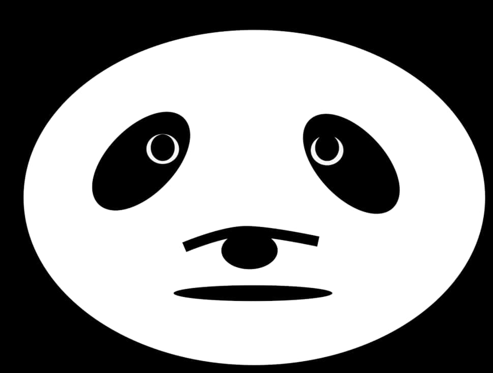 Minimalistisk pandaansikt-grafikk Bakgrunner