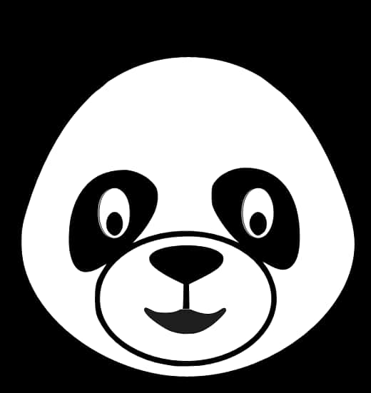 Minimalistisk pandaansikt-grafikk Bakgrunner