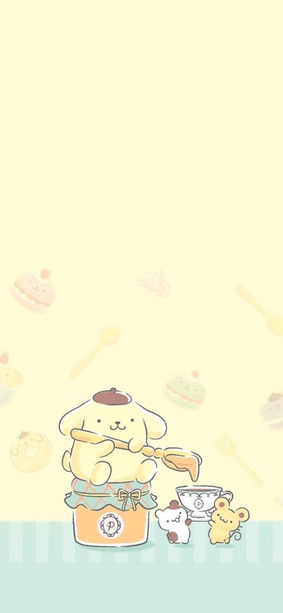 Minimalistisk Pompompurin Kunst Bakgrunner