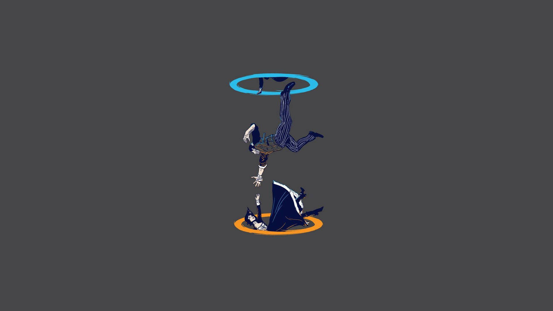 Minimalistisk Portal-spilling Bakgrunner