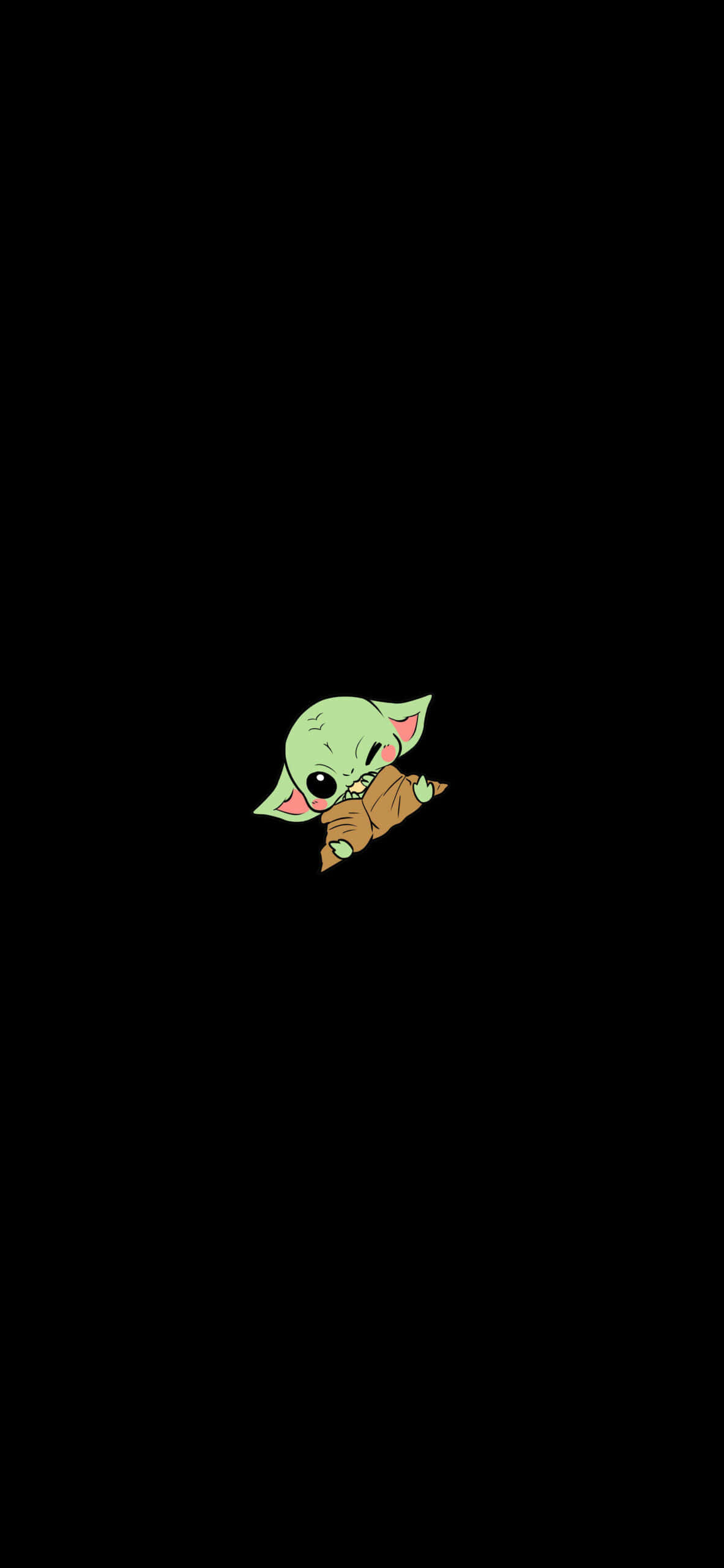 Minimalistisk søt Baby Yoda-bilde Bakgrunner