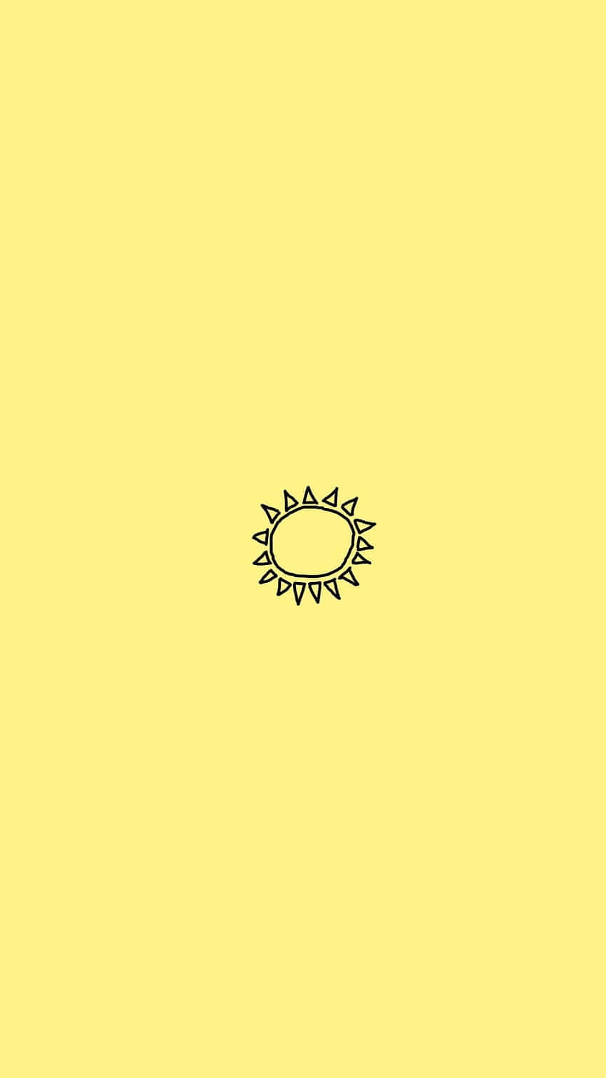 Minimalistisk sol søt pastelgul Bakgrunner