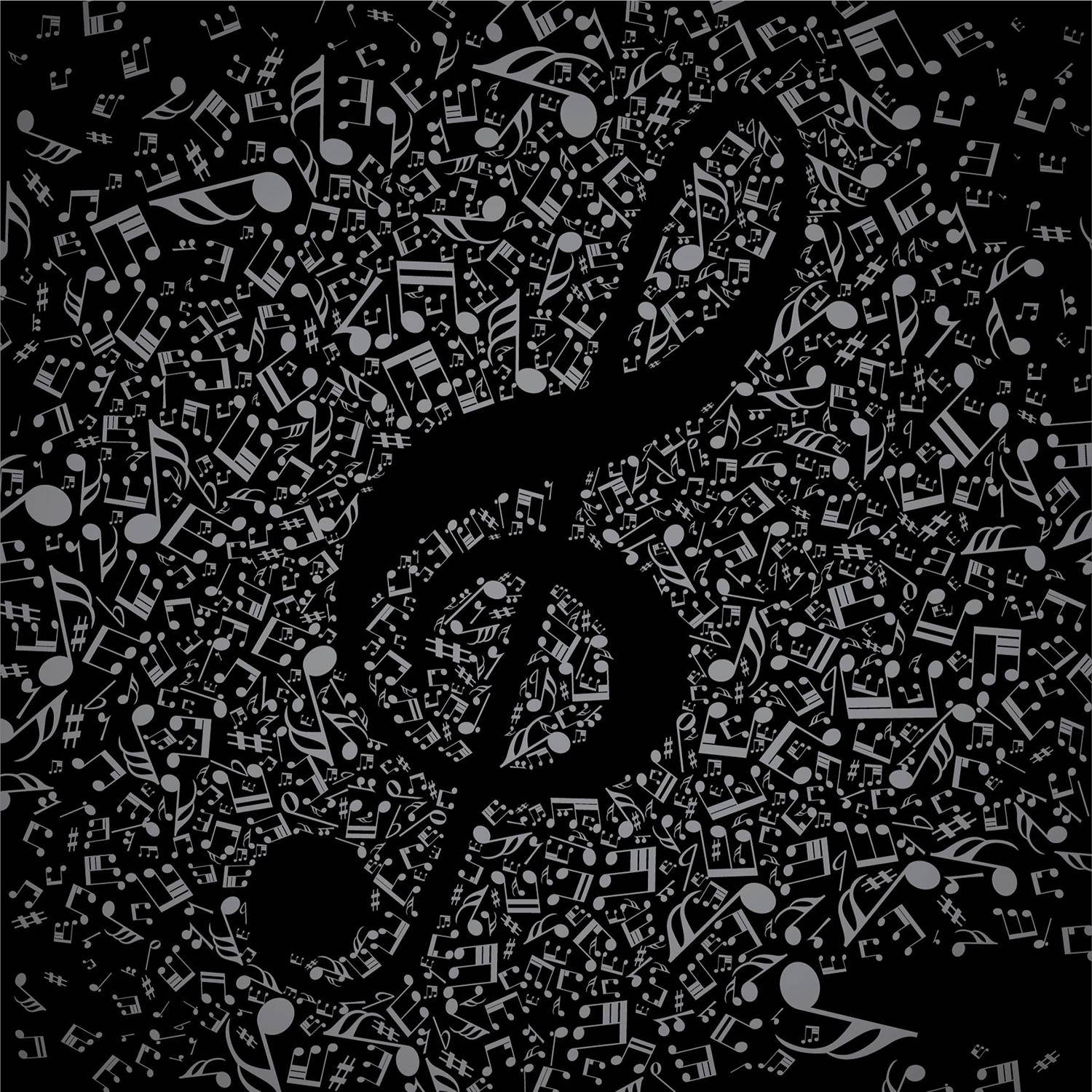 Minimalistisk søt musikktone G-nøkkel og symboler Bakgrunner