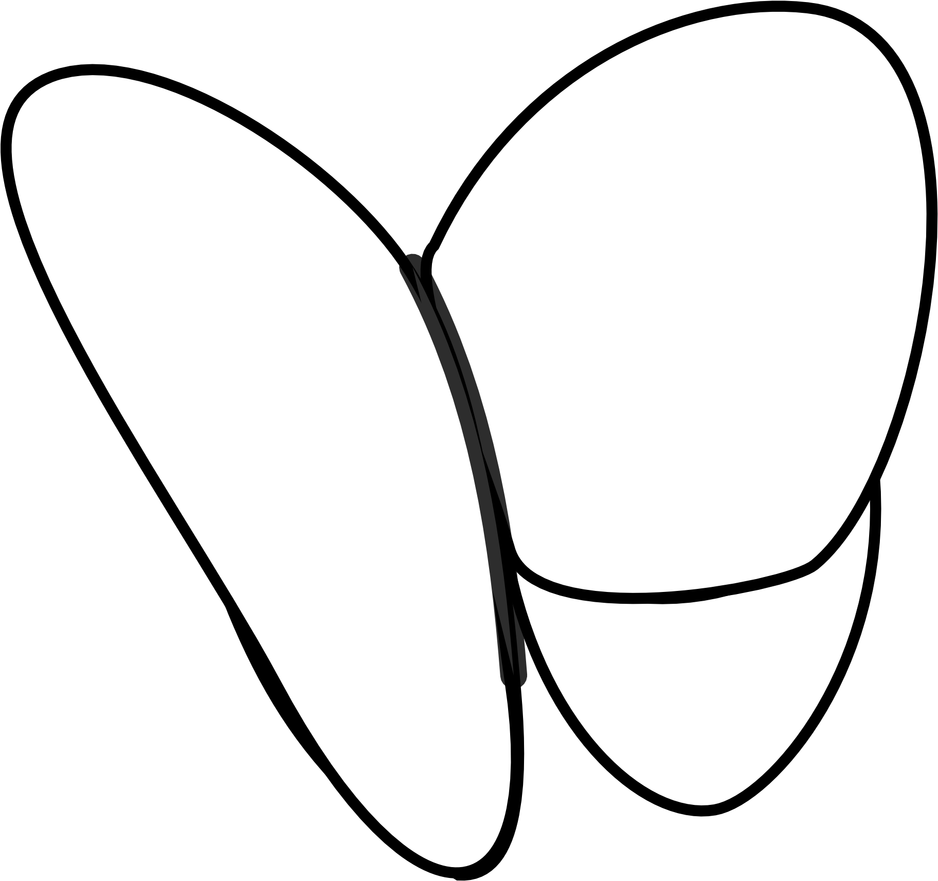 Minimalistisk svart-hvitt sommerfugl-illustrasjon Bakgrunner