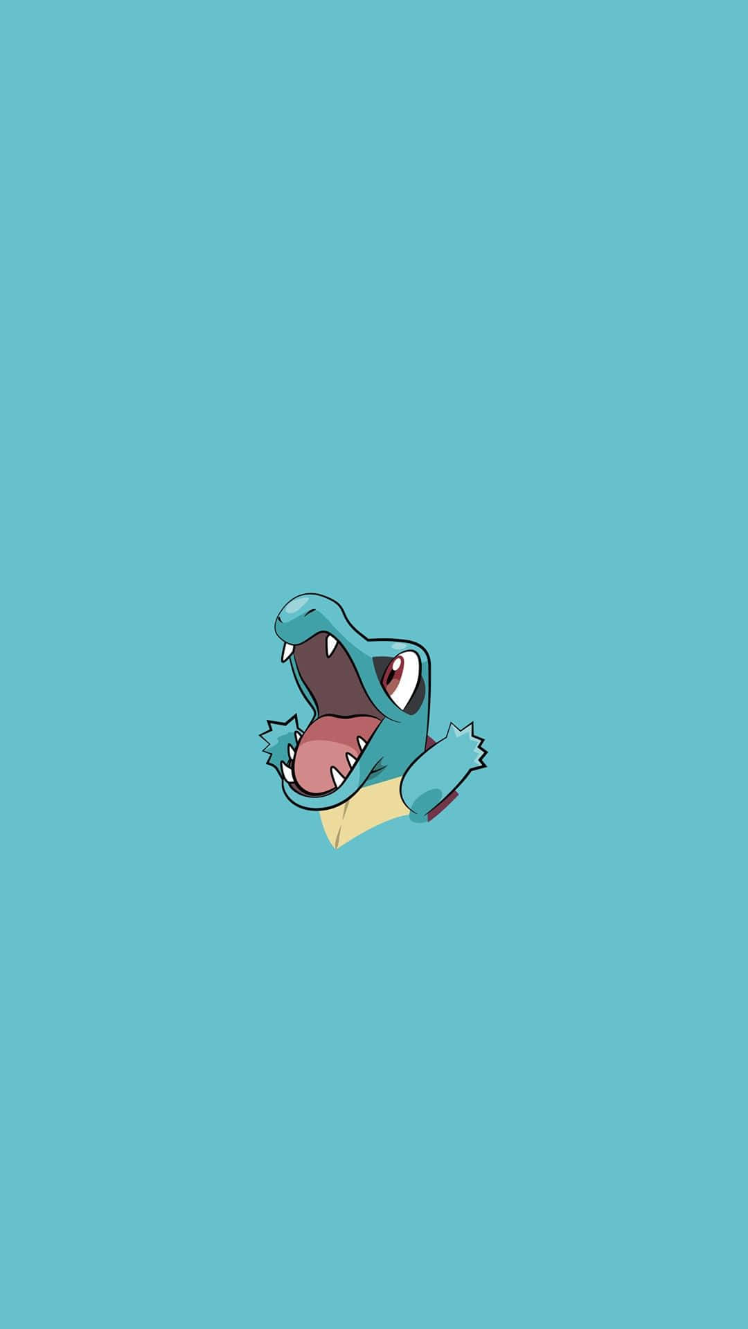 Minimalistisk Totodile Pokemon-estetikk Bakgrunner