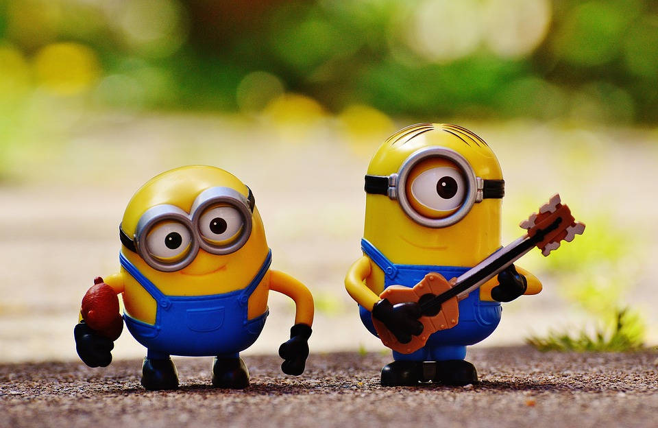Minions Bob og Stuart søt musikk gitar Bakgrunner