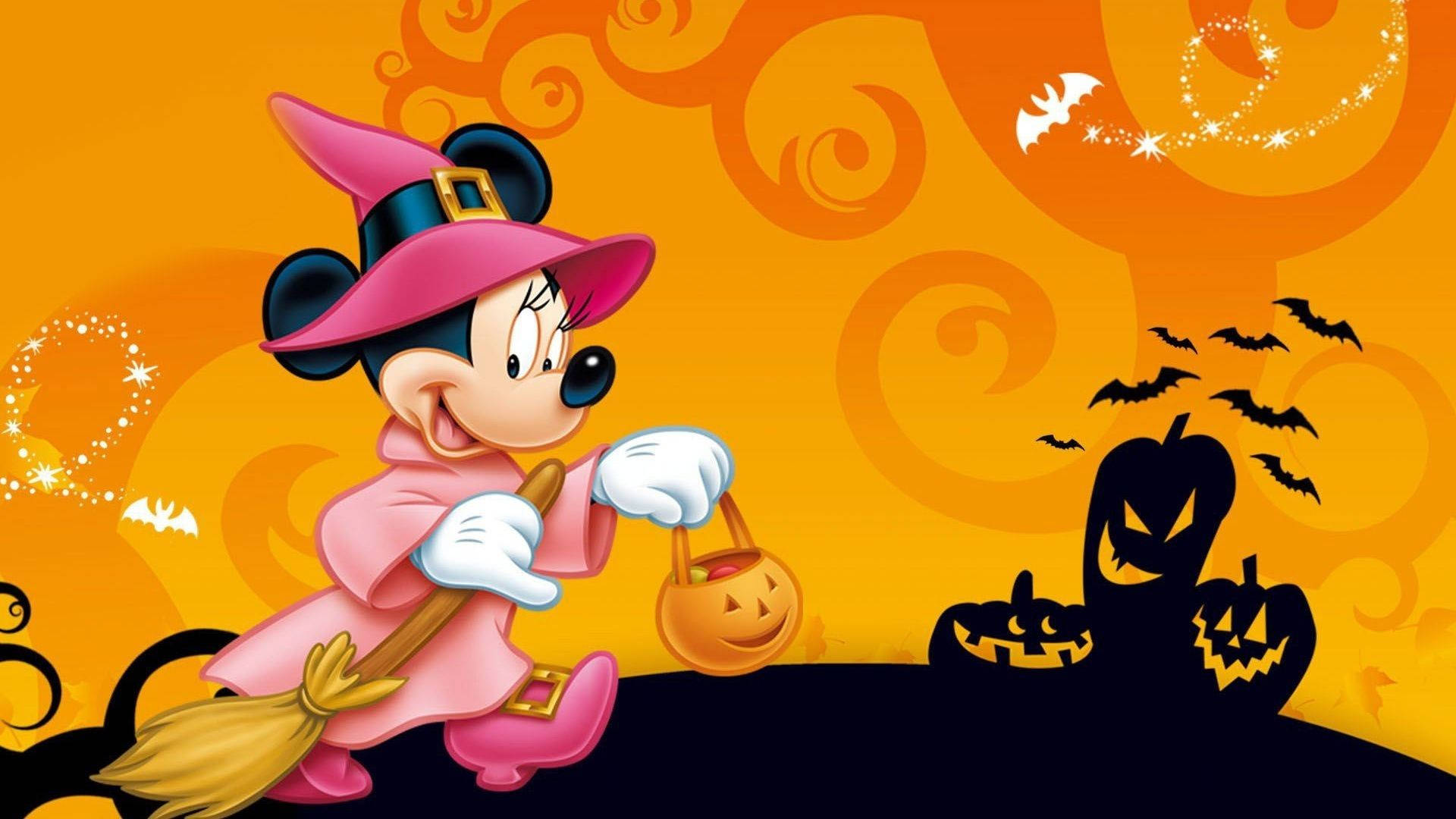 Minni Mus tegneserie Halloween Bakgrunner