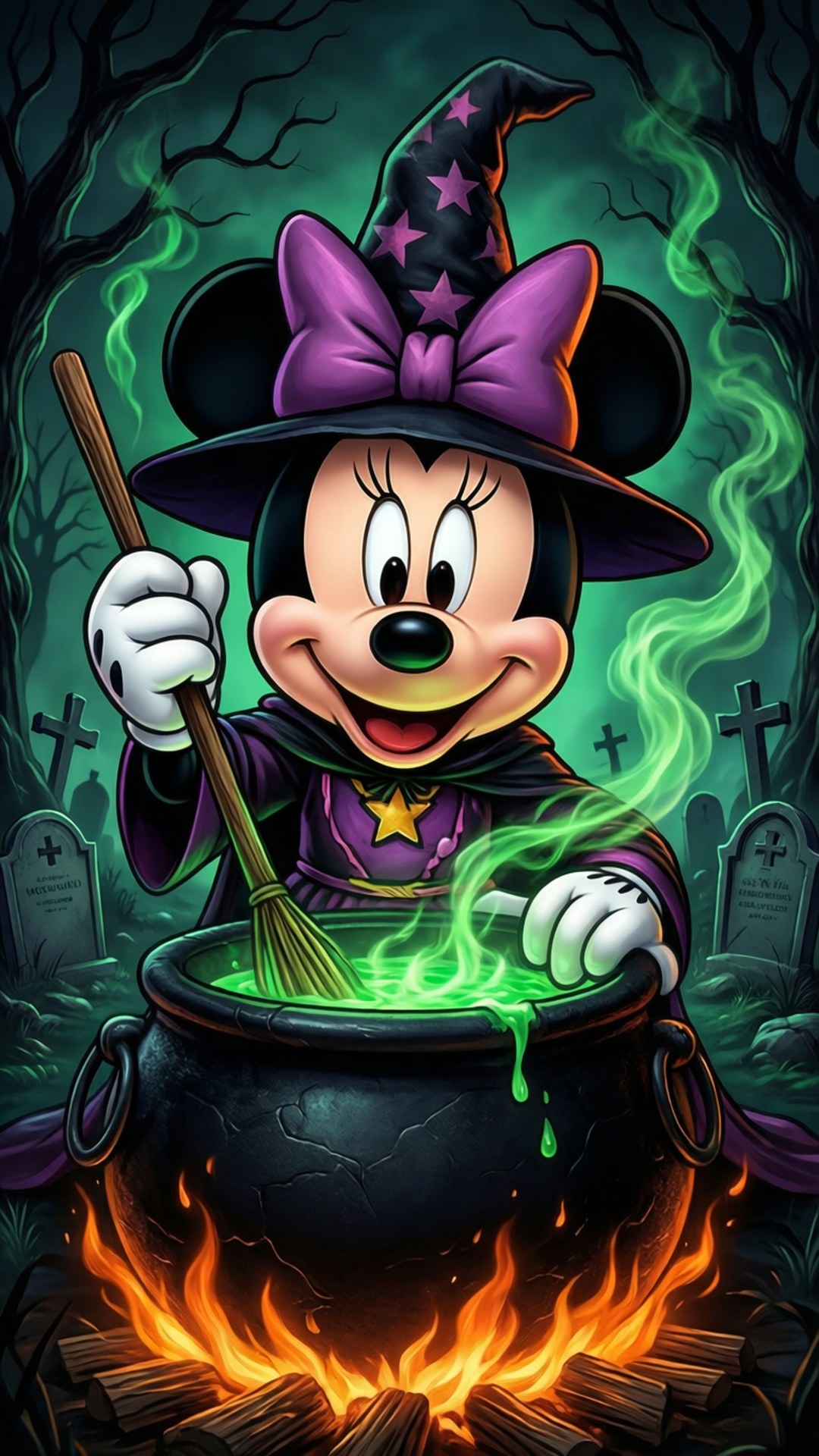 Minnie Heksekjelen Bakgrunner