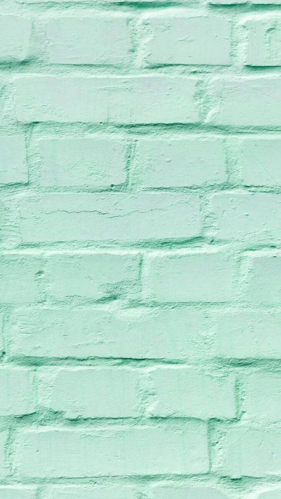 Mintgrønn teglvegg iPhone Bakgrunner