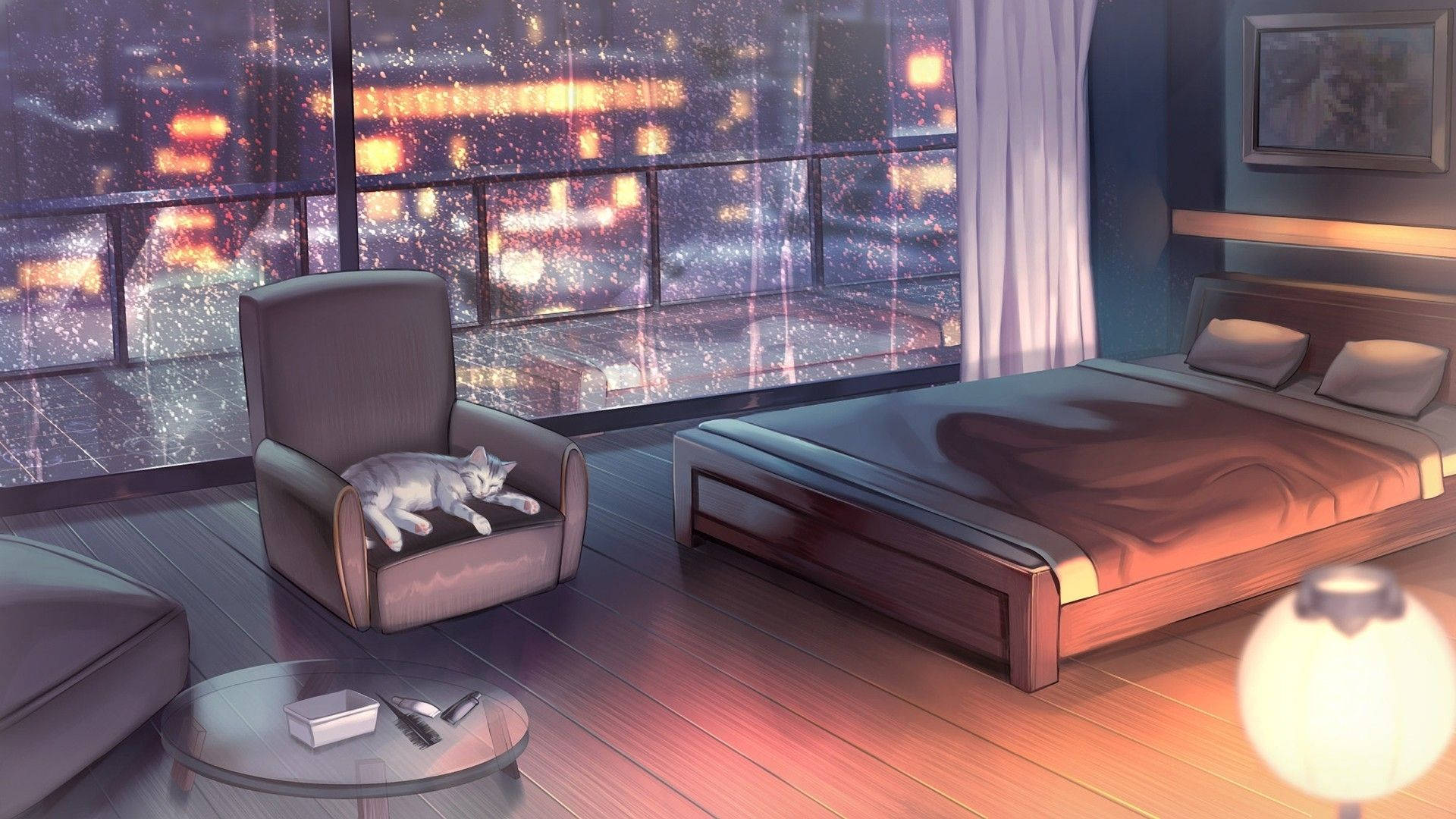 Moderne anime-rom Bakgrunner