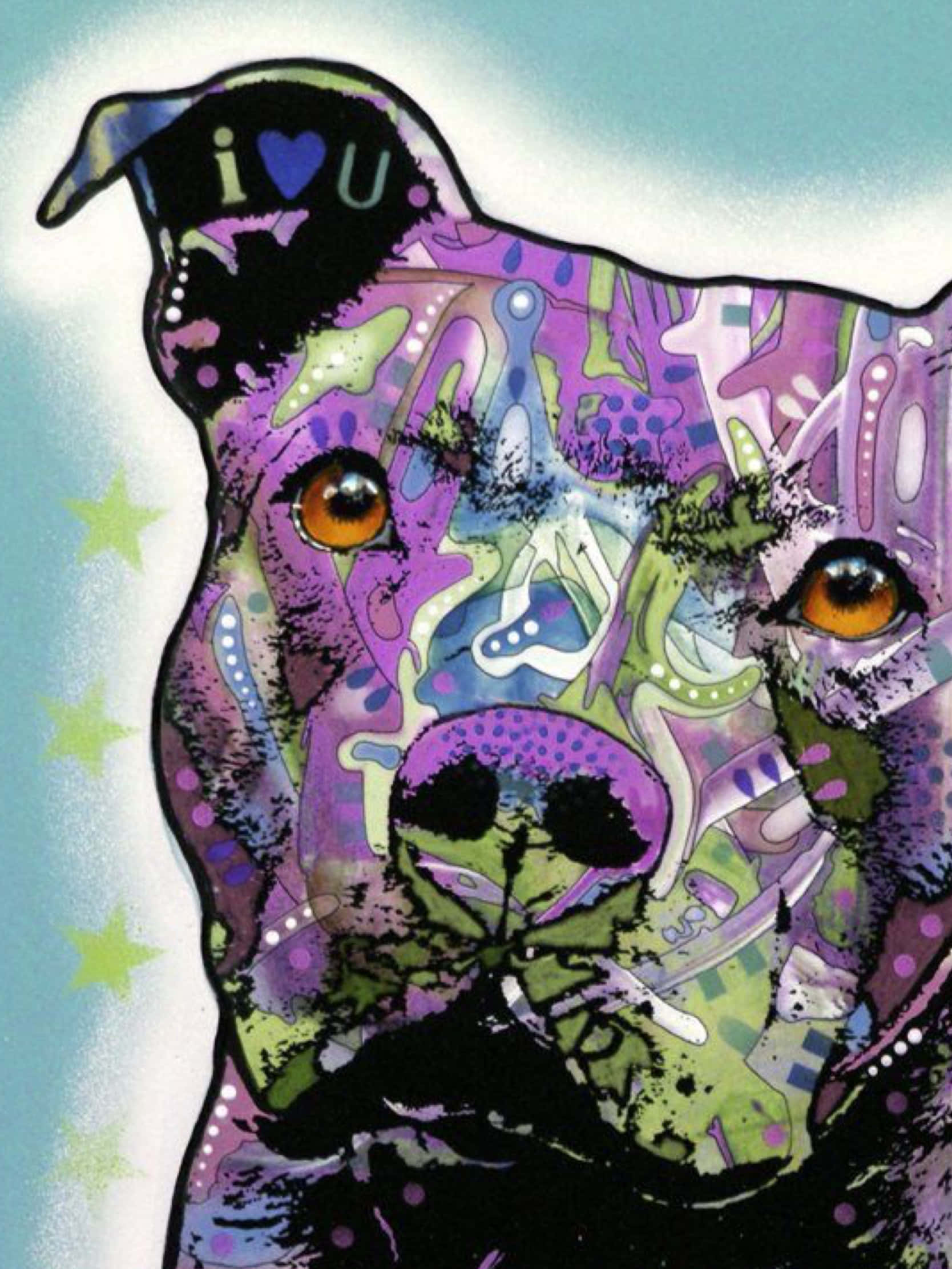Moderne kunst hund Pitbull bilder Bakgrunner