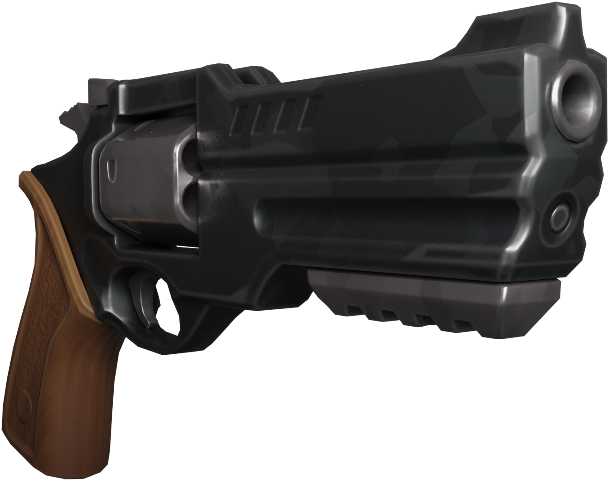 Moderne svart revolver med trehåndtak Bakgrunner