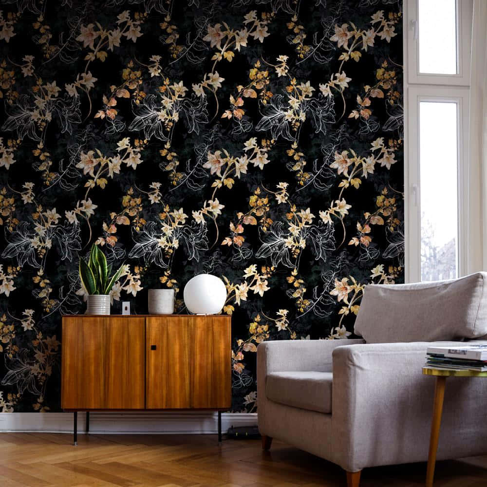 Mørk Blomsterelegans: En Mystisk Blomstrende Bakgrunn Bakgrunner