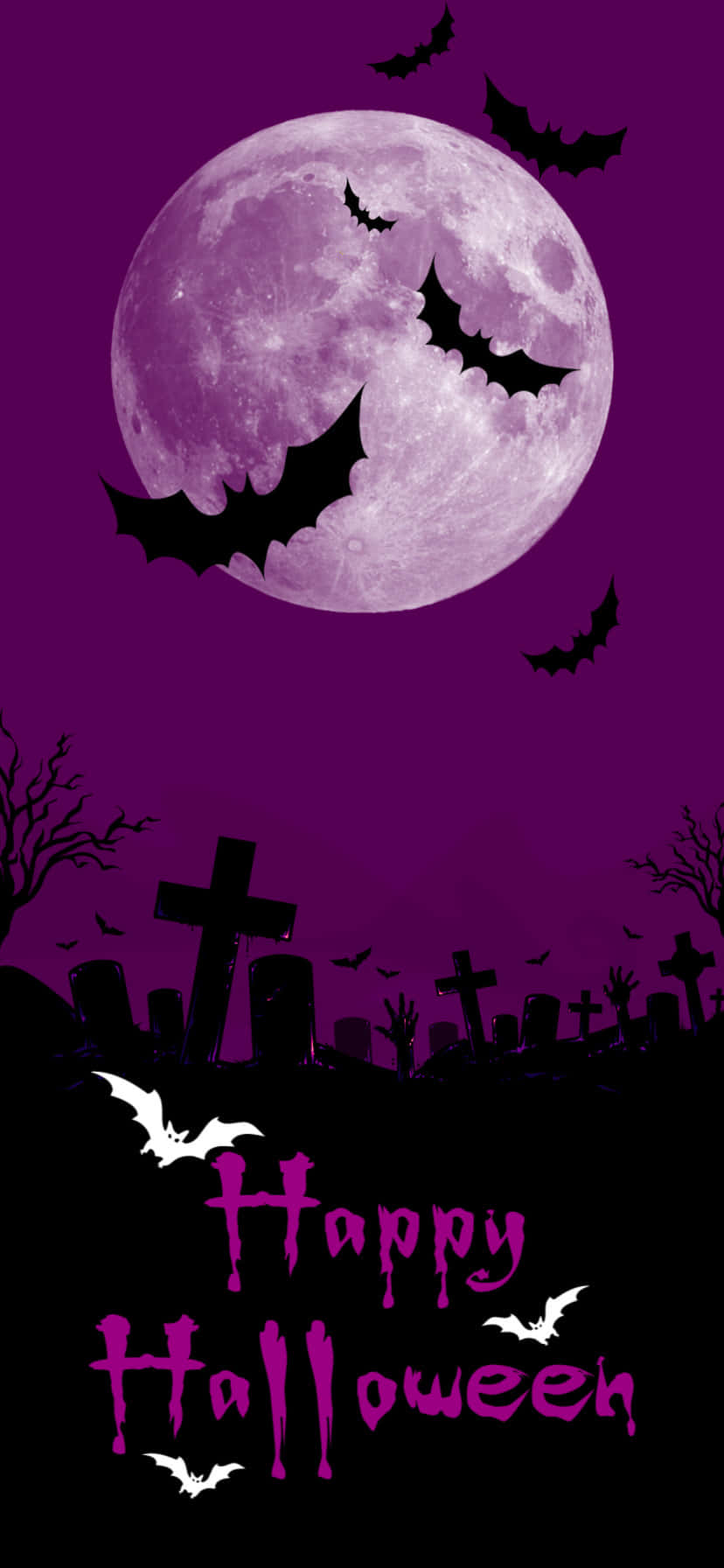 Mørk Lilla iPhone Halloween Bakgrunn Bakgrunner