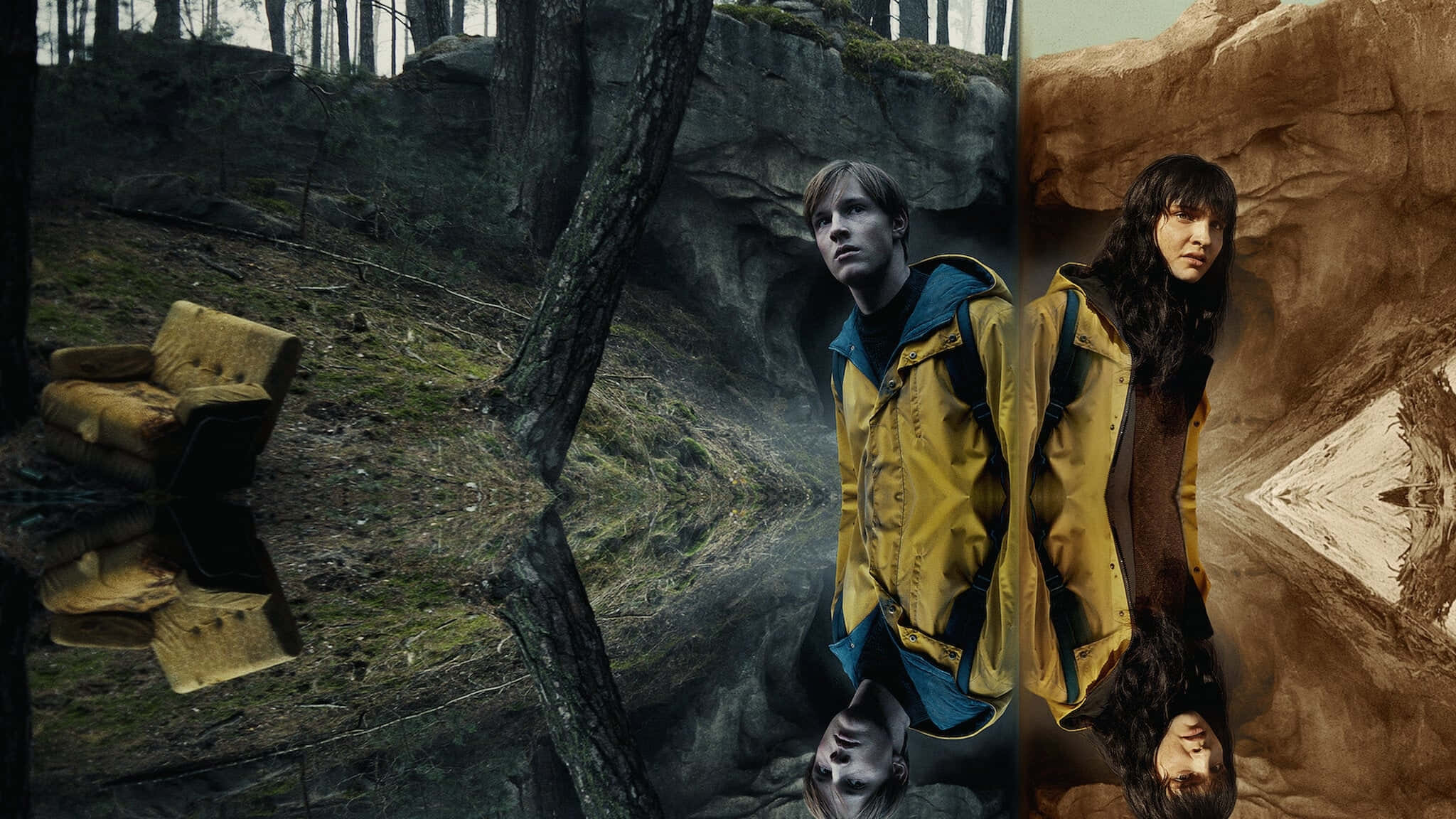 Mørk Netflix-serieplakat i en tidsforvrengning Bakgrunner