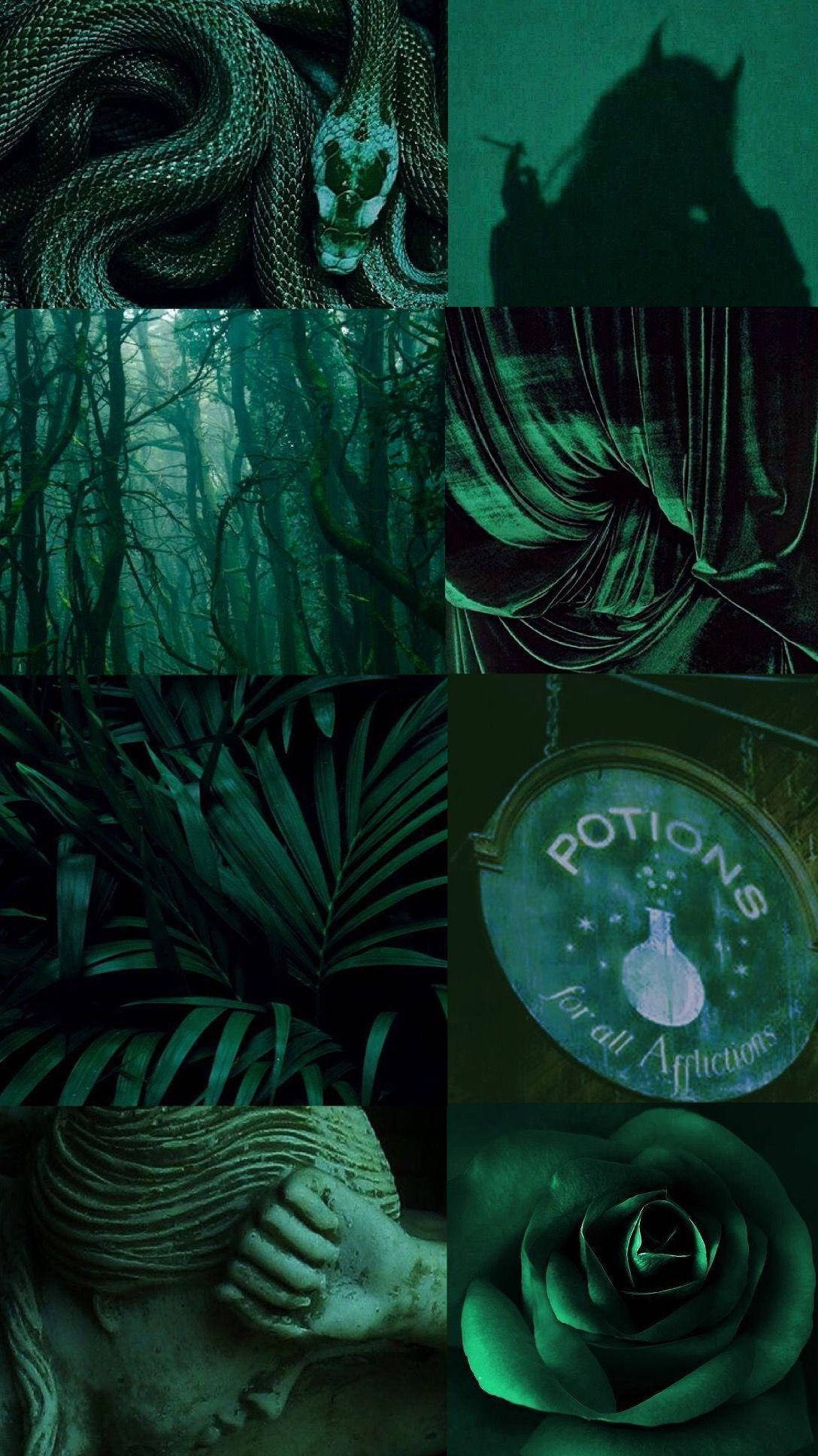 Mørkegrønn Aesthetic Tumblr Bakgrunner