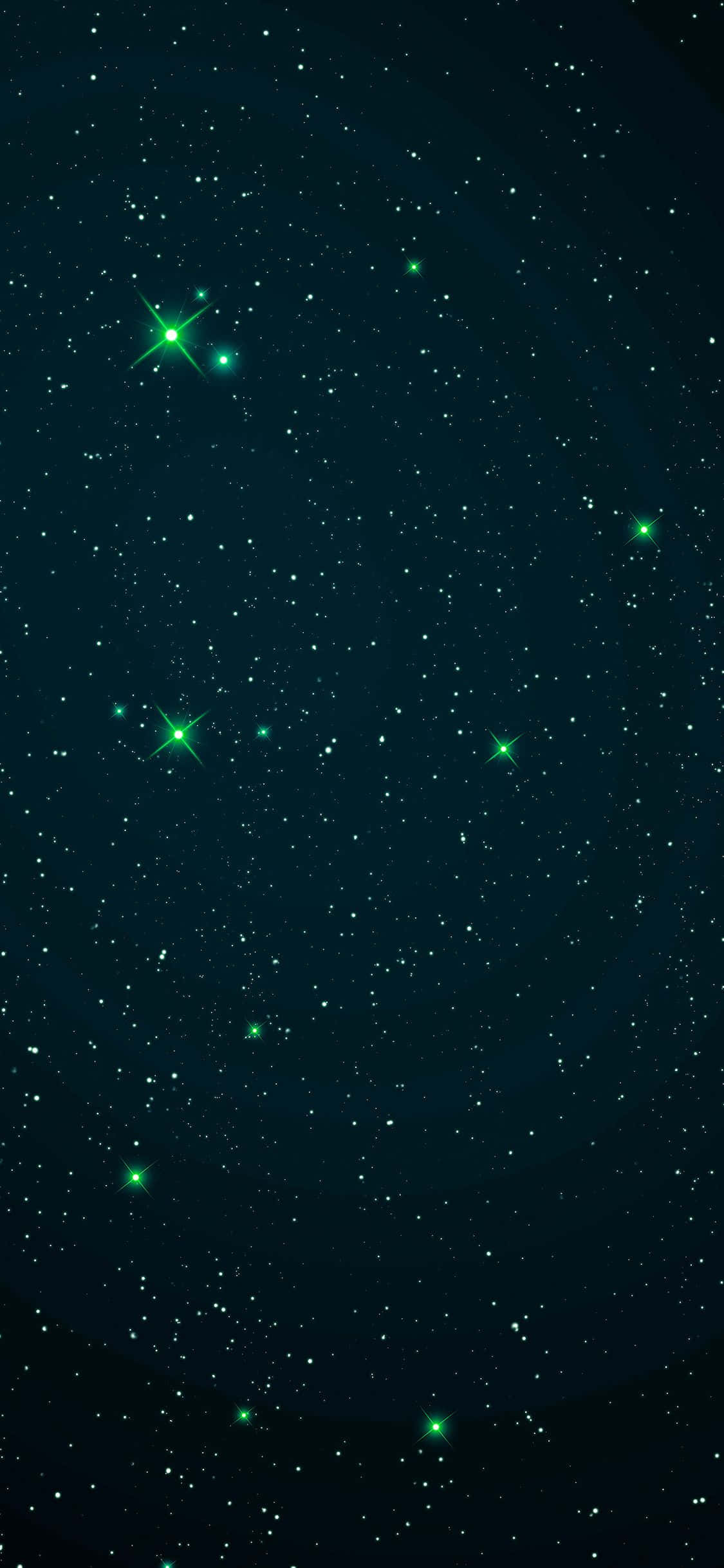 Himmel full av stjerner Mørkegrønn iPhone Bakgrunner