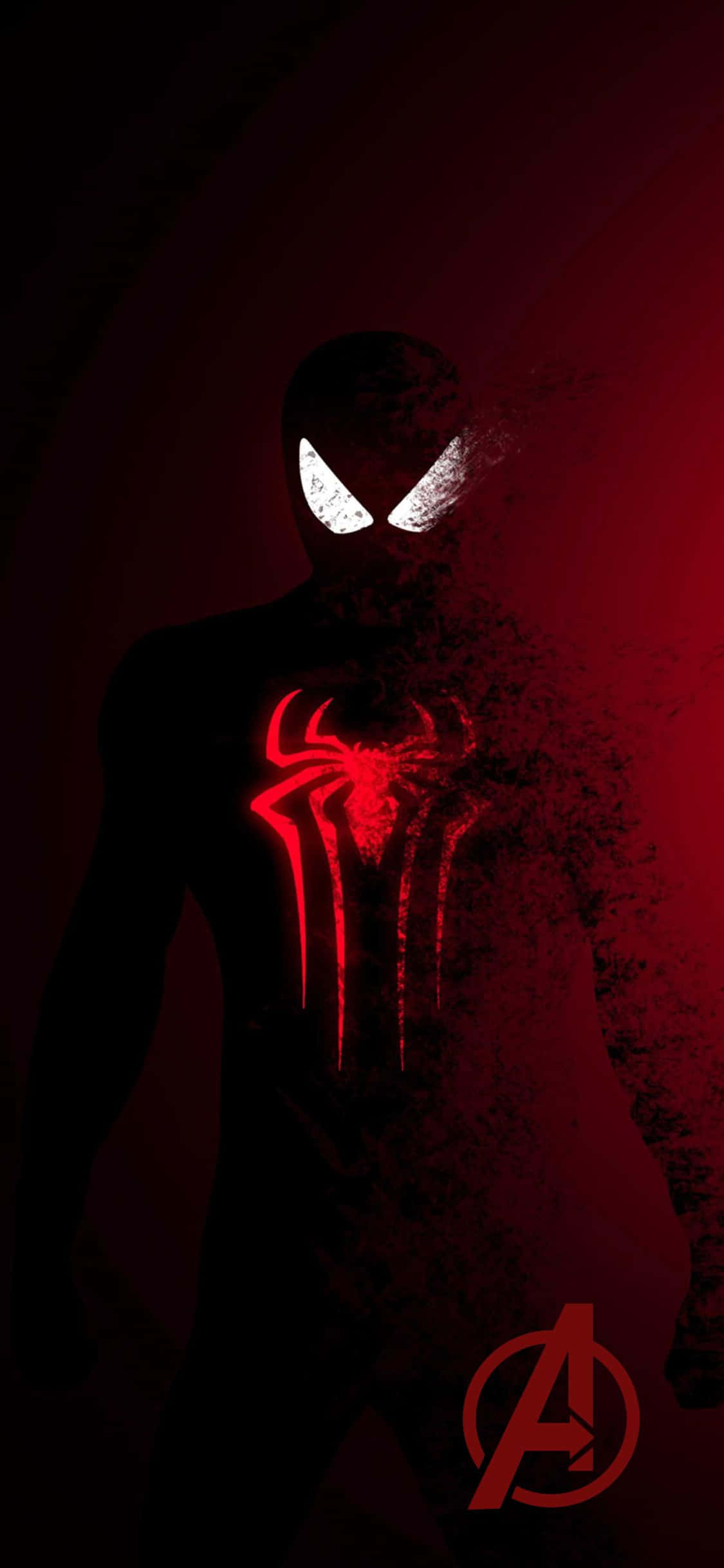 Mørkerød iPhone XS Avengers bakgrunn Spider-Man Bakgrunner