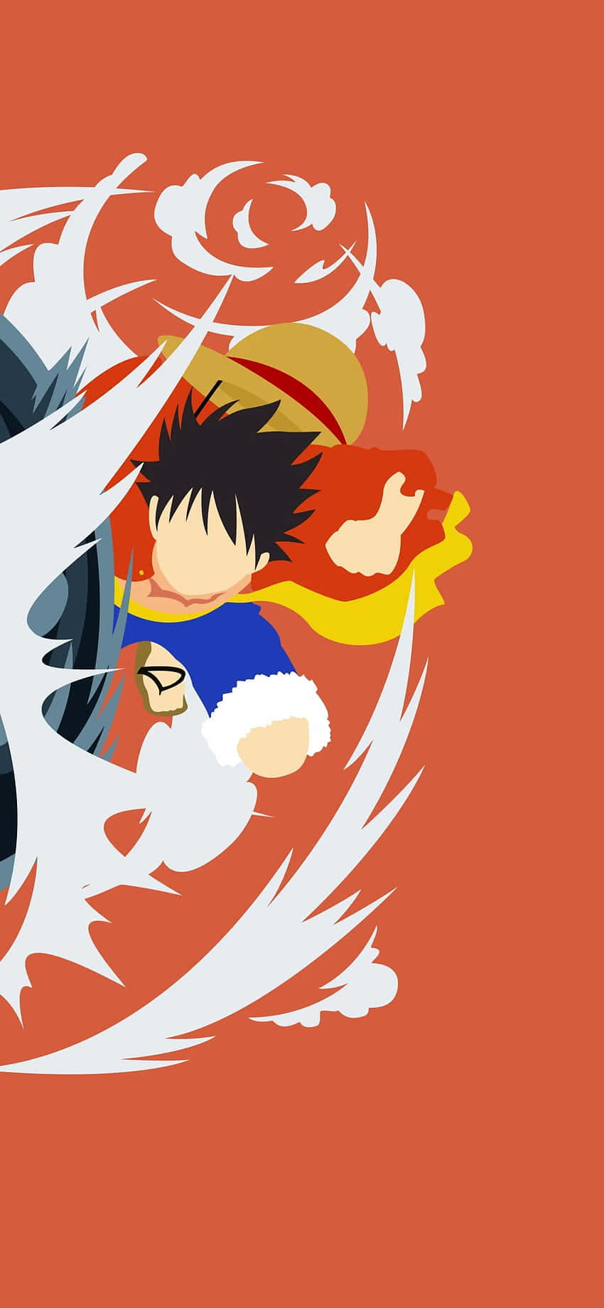 Monkey D. Luffy Oransje Anime Bakgrunner