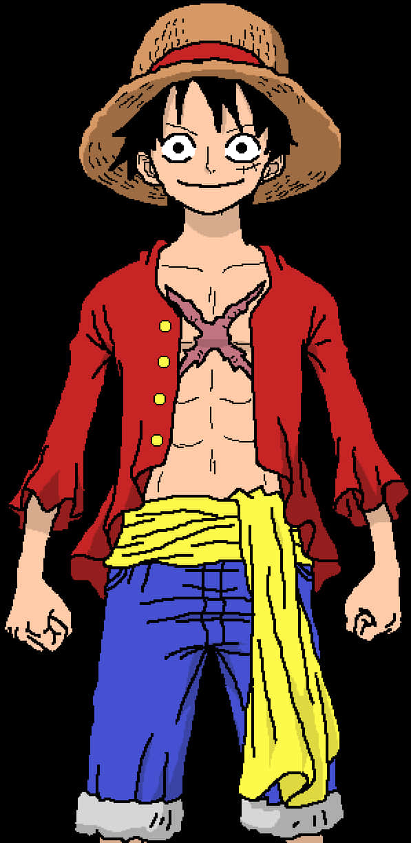 Monkey D. Luffy One Piece-karakter Bakgrunner