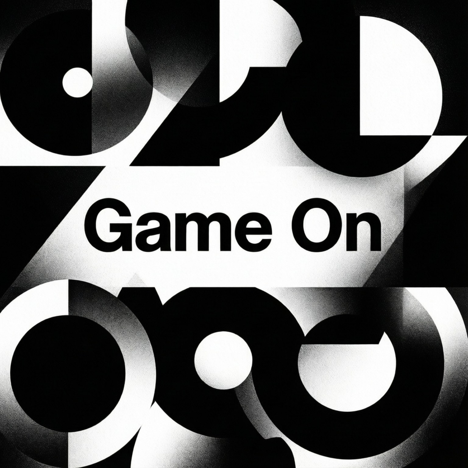 Monokrom geometrisk Game On Bakgrunner