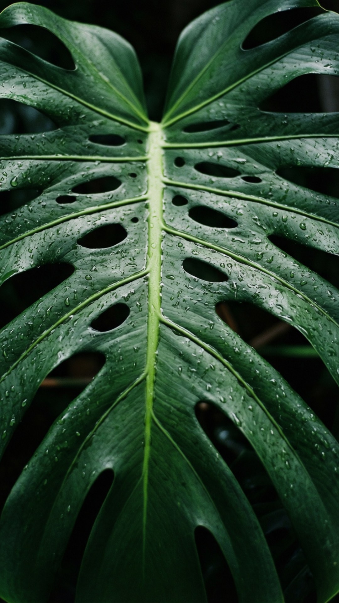 Monstera Regndråper Bakgrunner