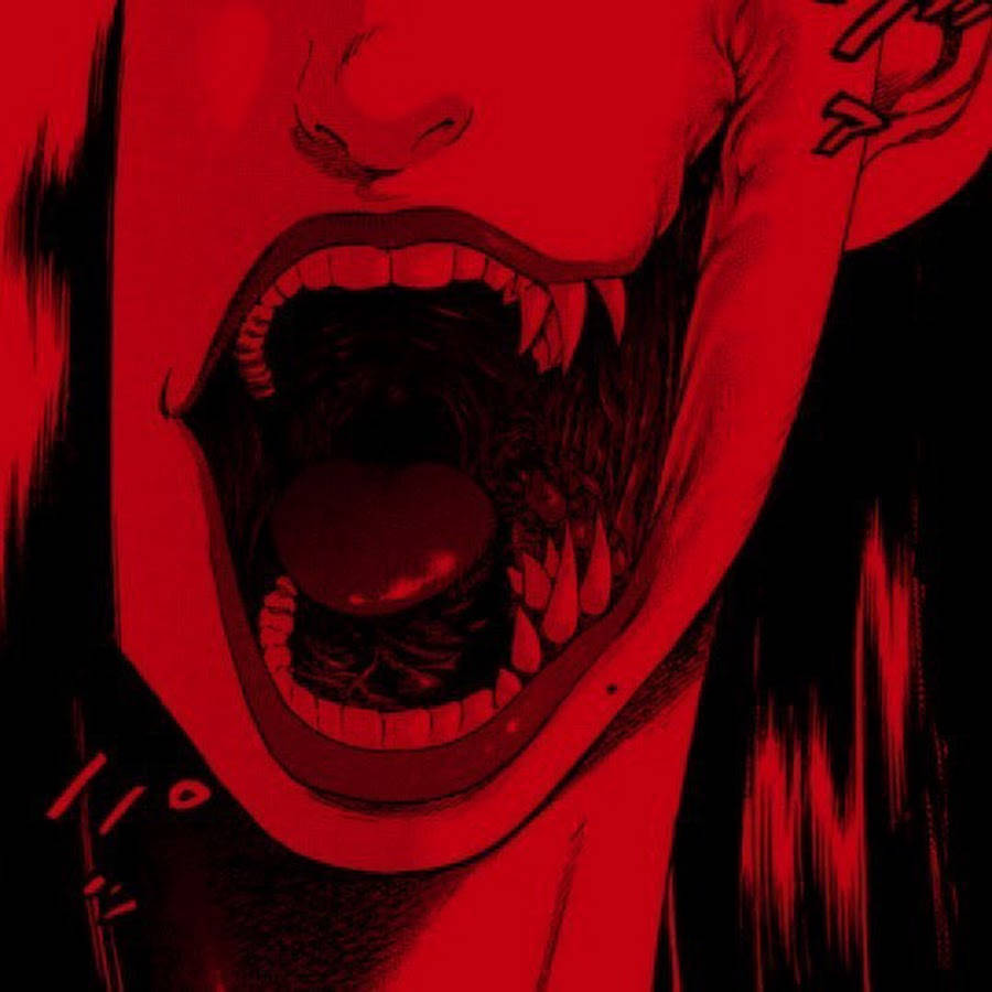 Monsterens munn edgy anime-profilbilde Bakgrunner