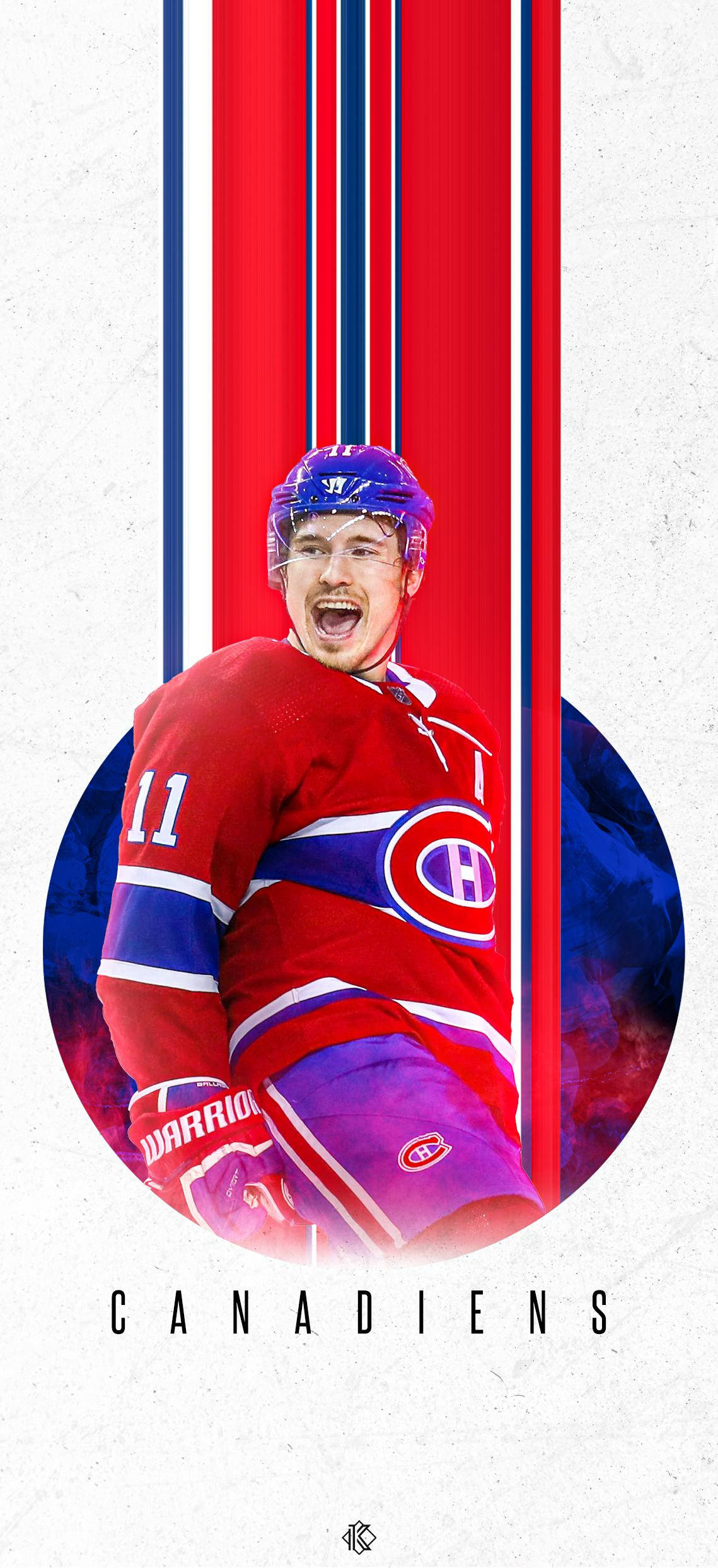 Montreal Canadiens #11 Gallagher Bakgrunner