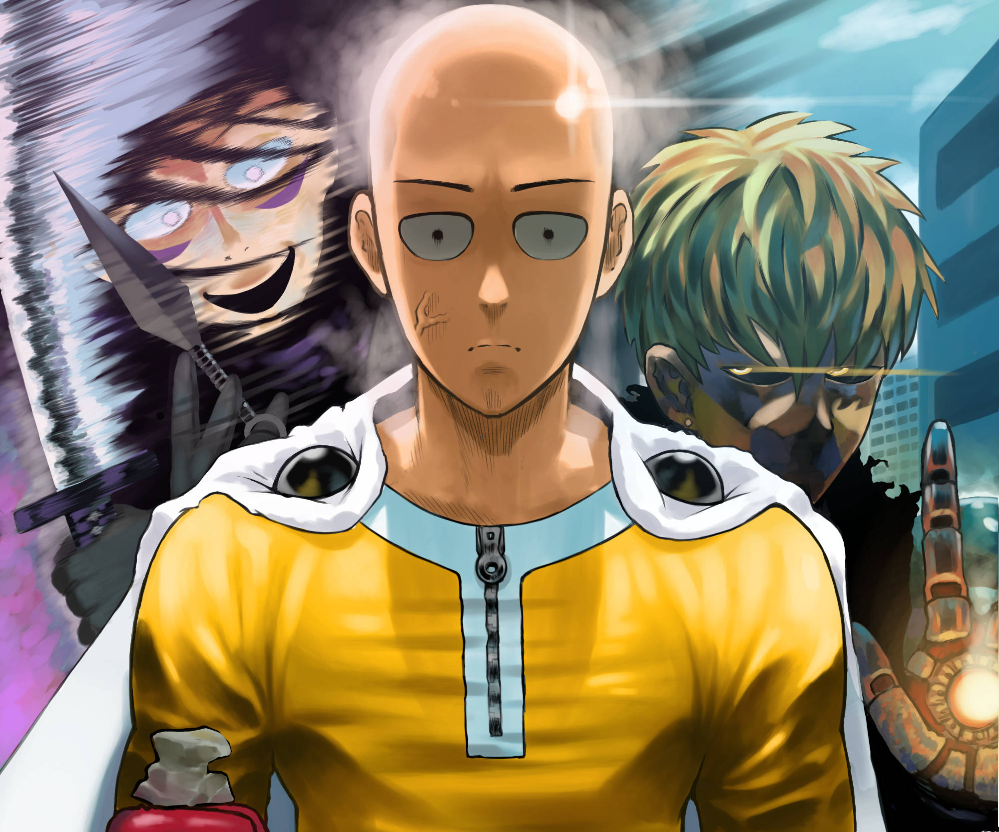 Morsom Anime Saitama med Genos Bakgrunner