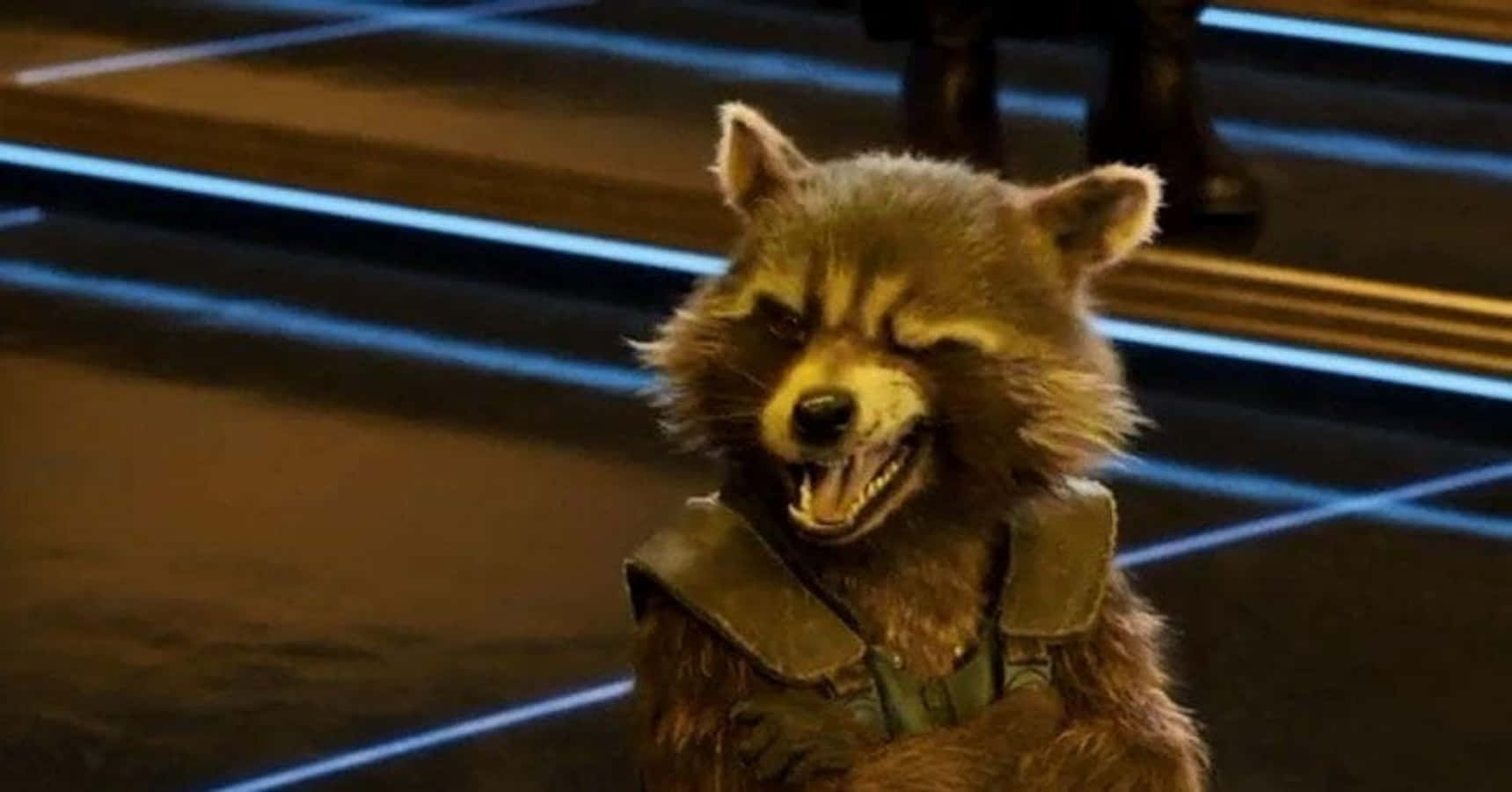 Morsomt Marvel-bilde av sint Rocket Raccoon fra Guardians of the Galaxy Bakgrunner