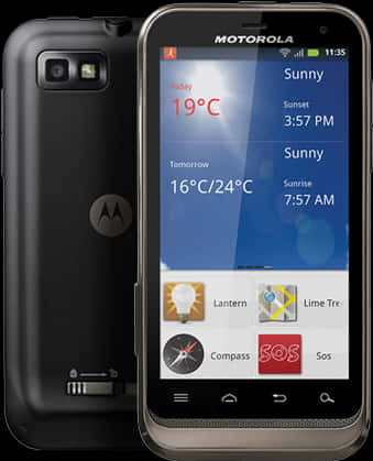 Motorola Android-smarttelefon med værmoduler Bakgrunner
