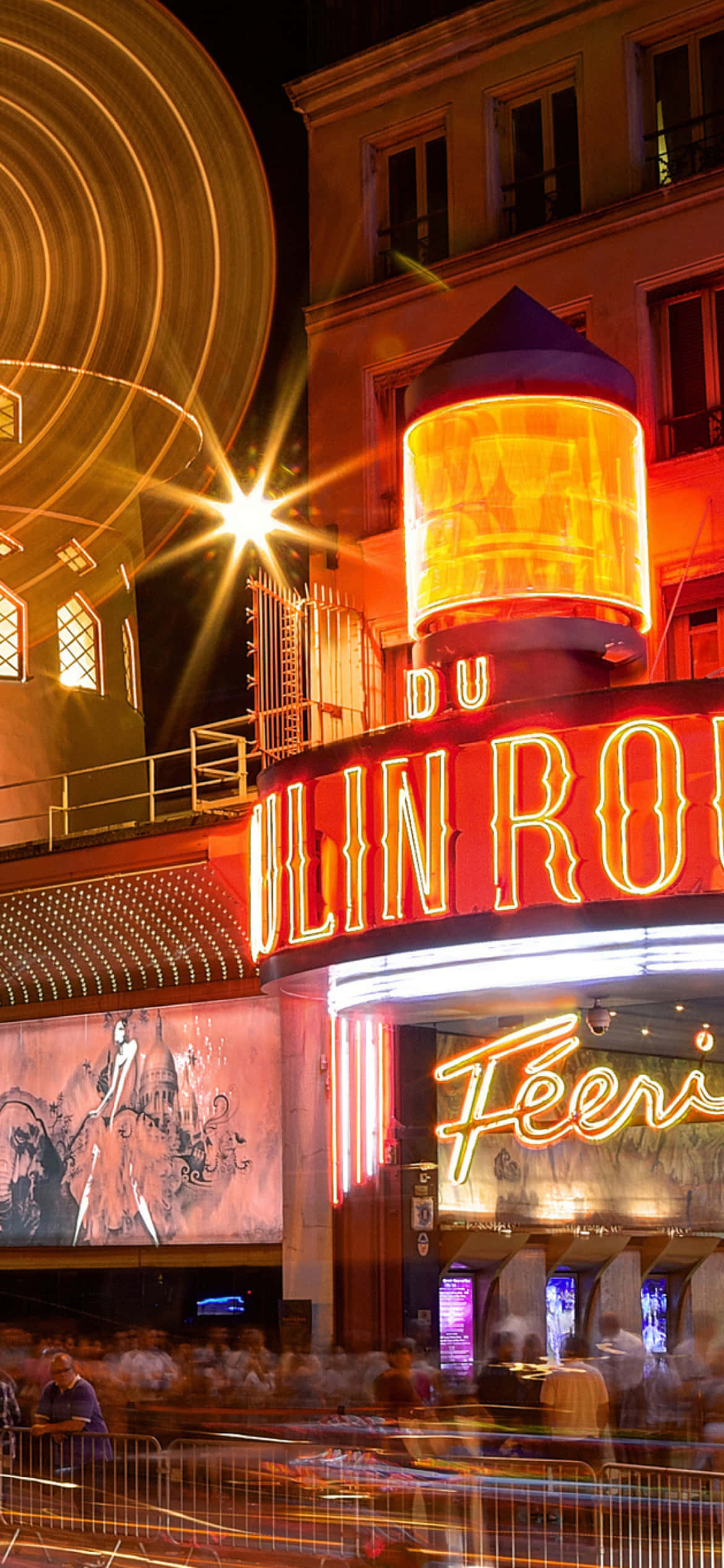 Moulin Rouge lysspor-effekt Bakgrunner