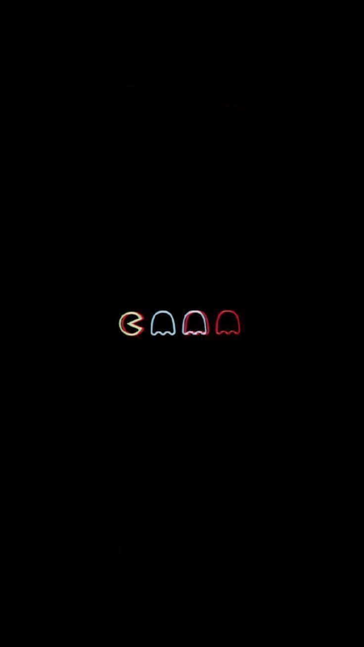 Mørk estetisk tegneserie Pacman-ikoner Bakgrunner
