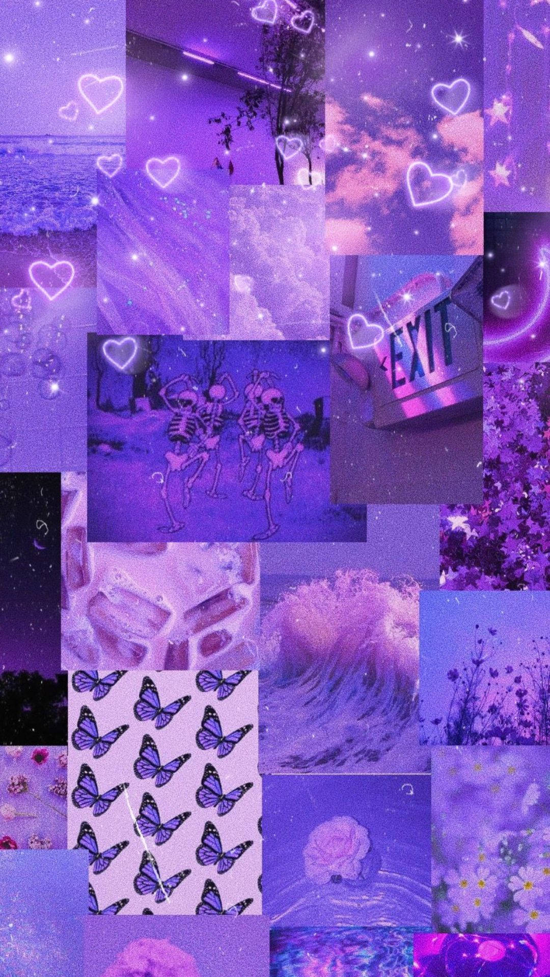 Mørk lilla estetisk glitter Bakgrunner