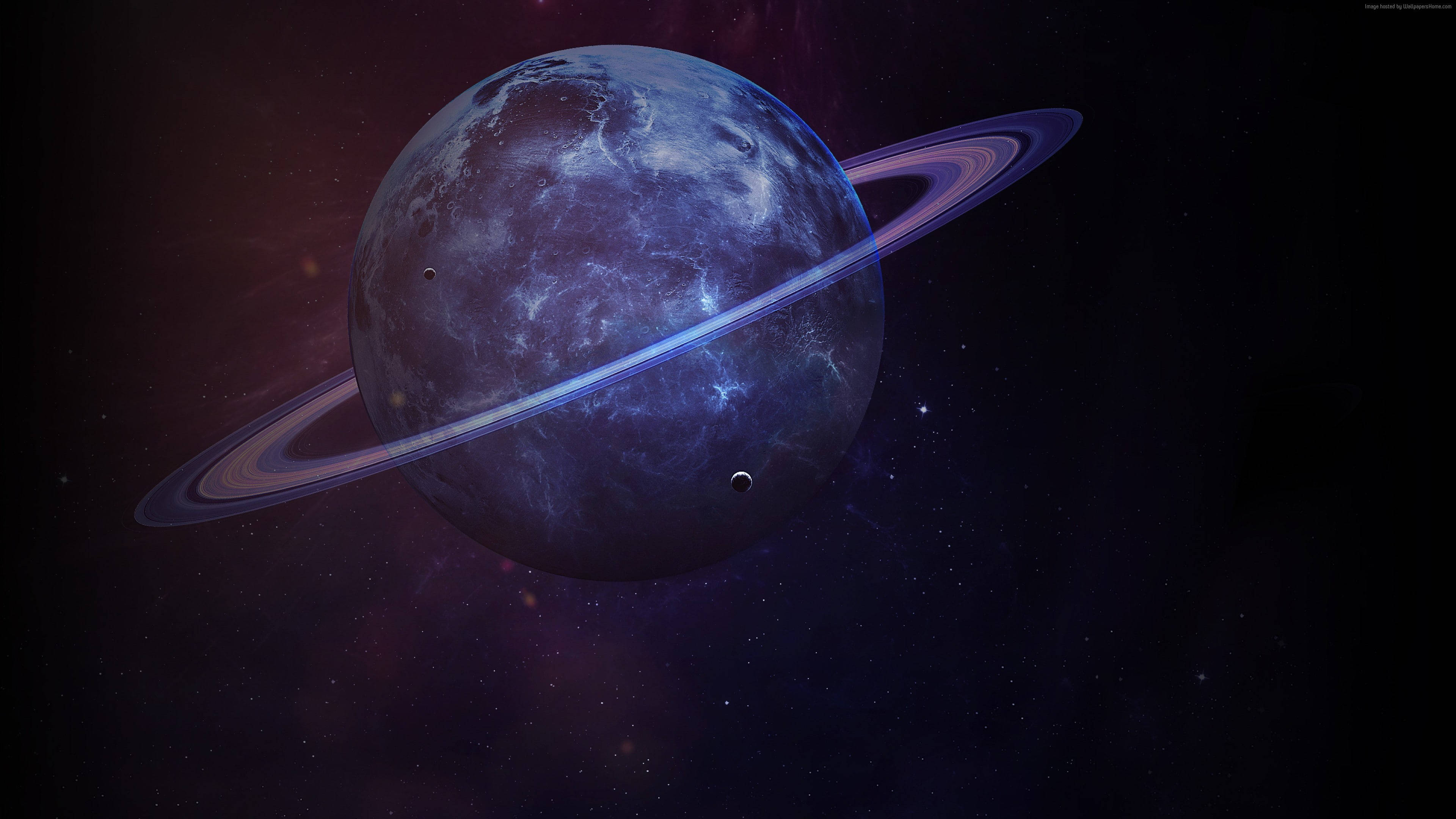 Mørk lilla Saturn 4K Bakgrunner