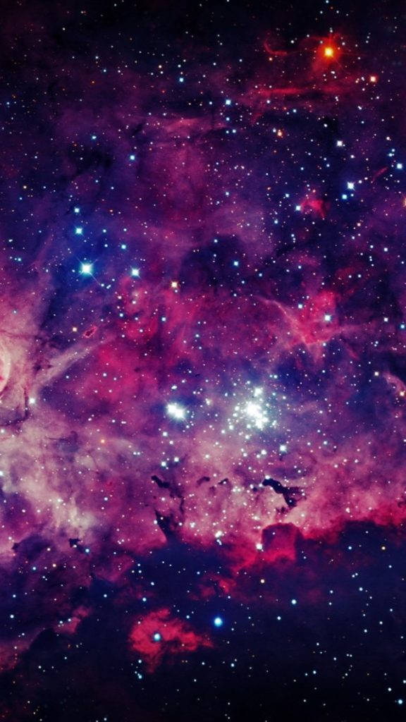 Mørk Rosa Nebula Space iPhone Bakgrunner